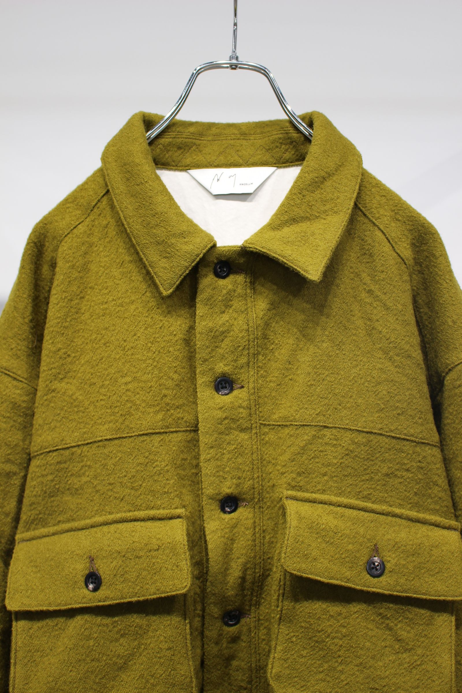 SHRINK WOOL LAYERING JACKET | OLIVE | レイヤリングジャケット
