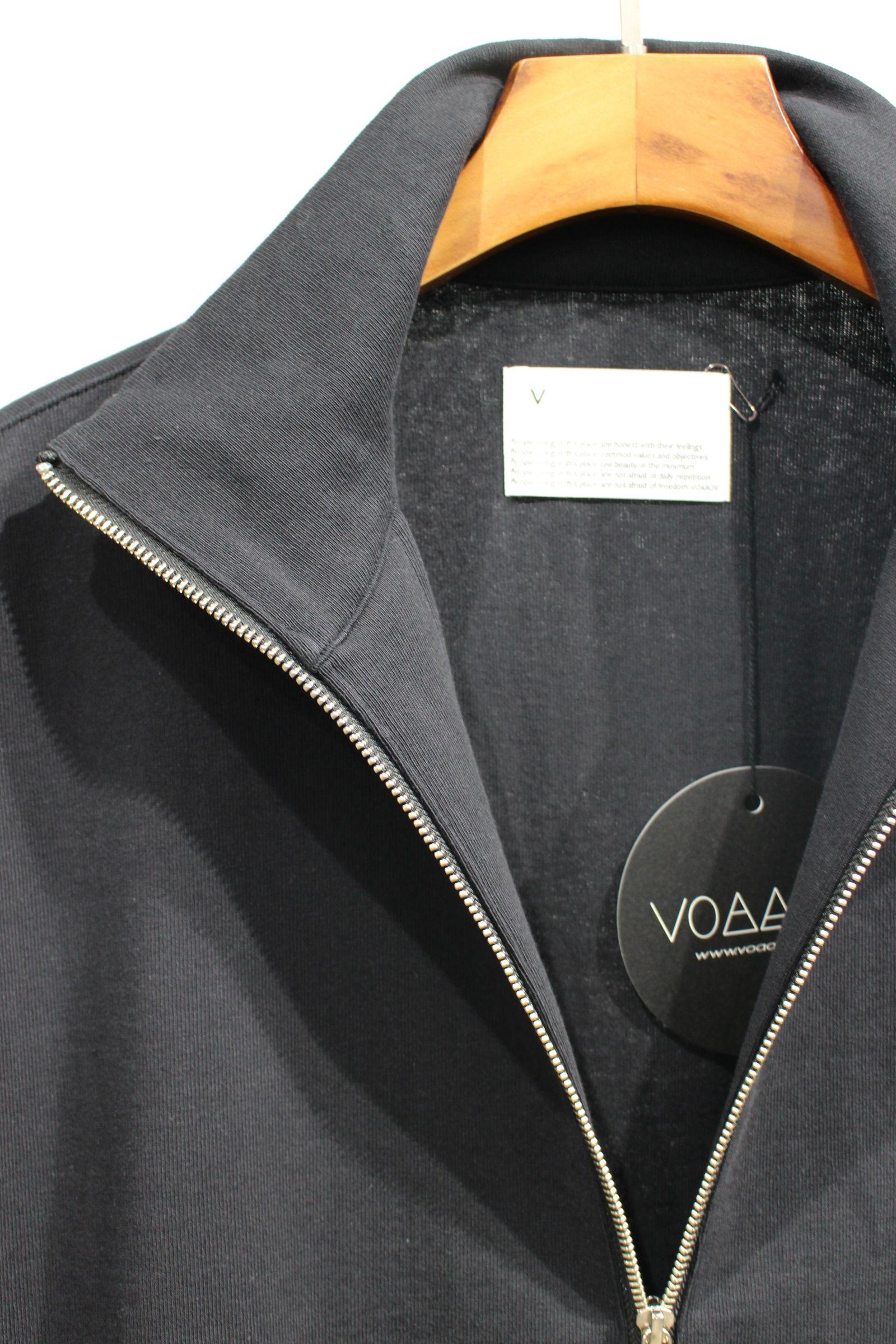 VOAAOV - BD JERSEY Zip Up Sweatshirt | BLACK | ジップアップ