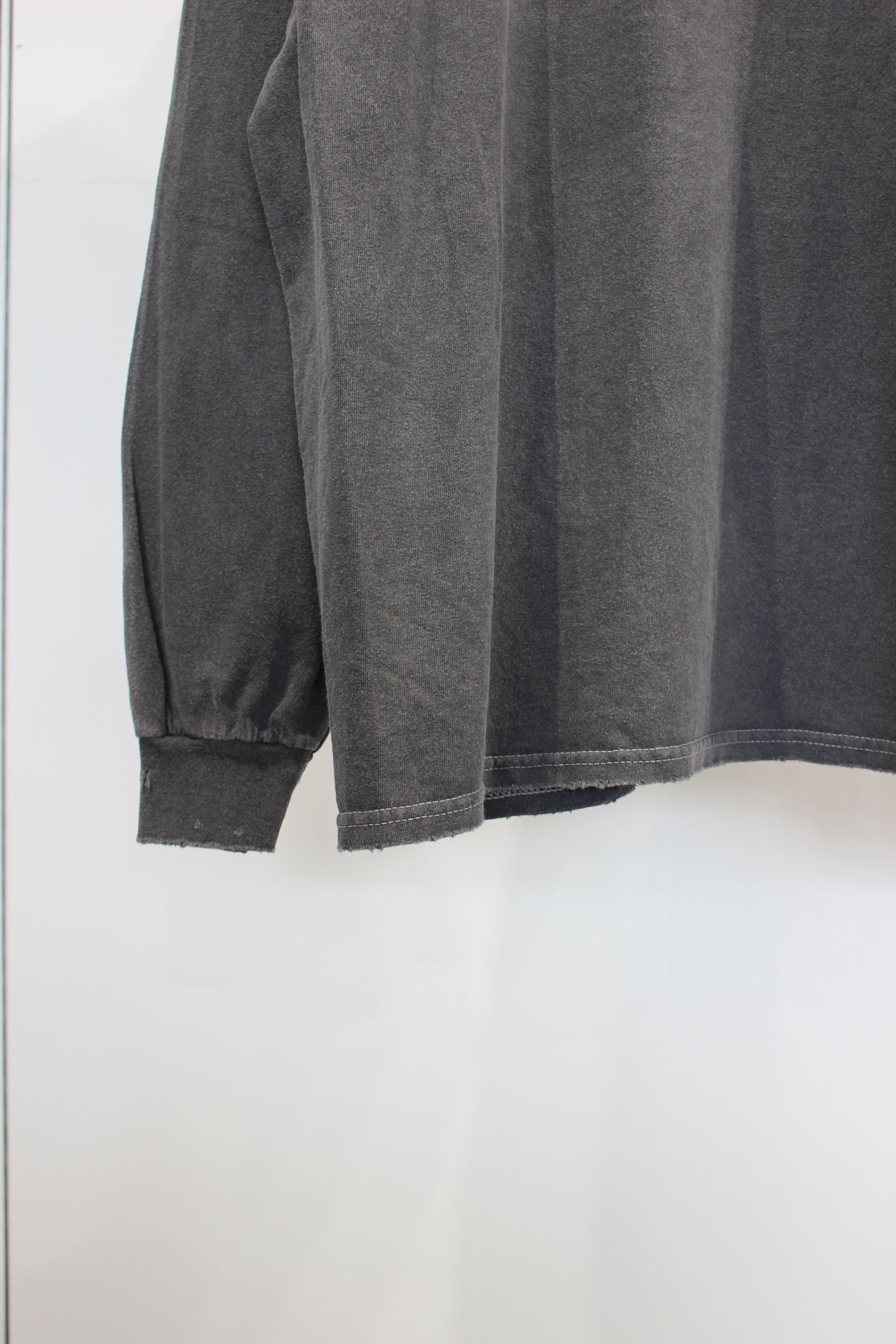EMBROIDERY DYED LS T-SHIRT（刺繍） | BLACK | カットソー