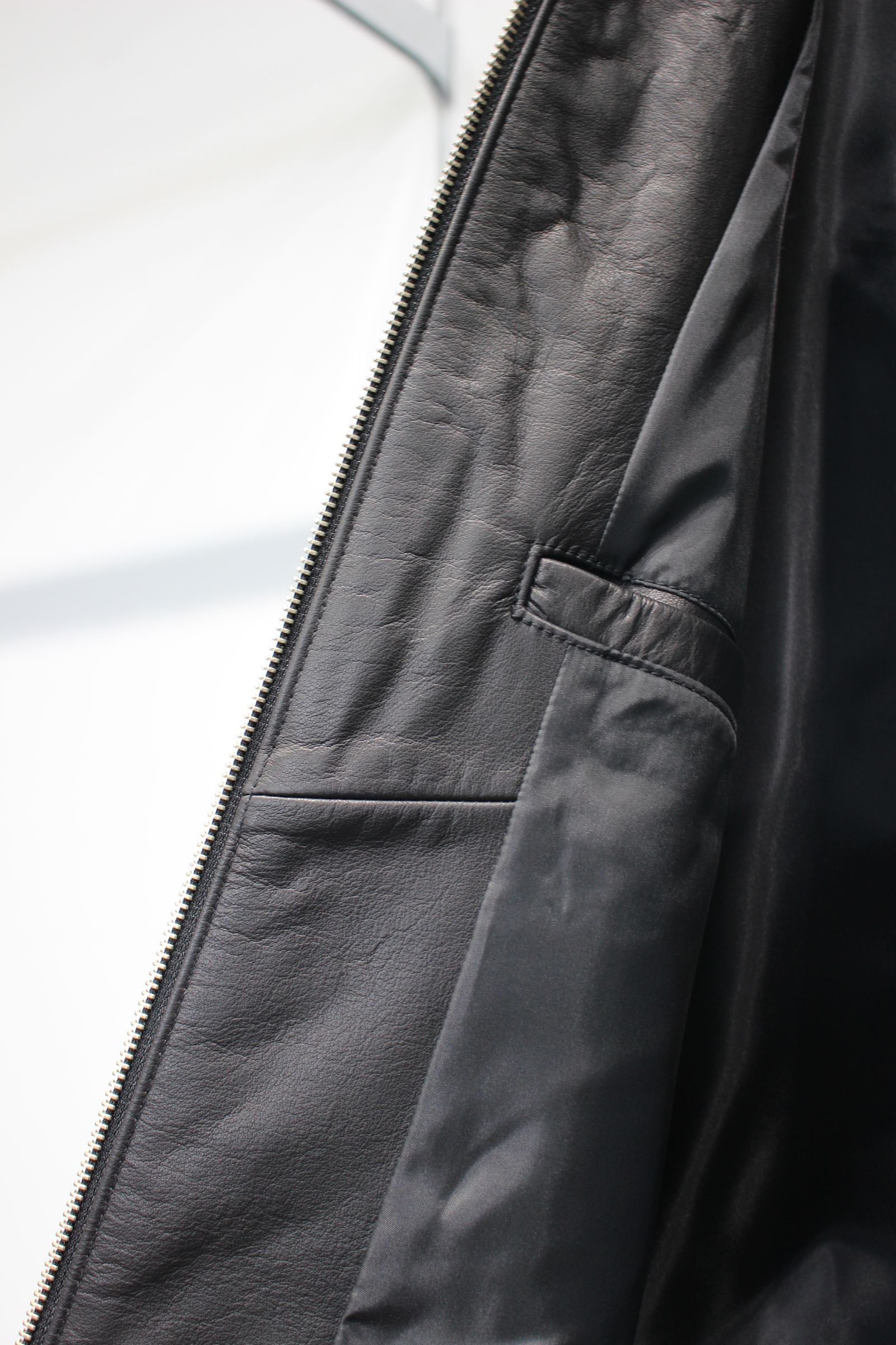 LEATHER BLOUSON | BLACK | レザーブルゾン