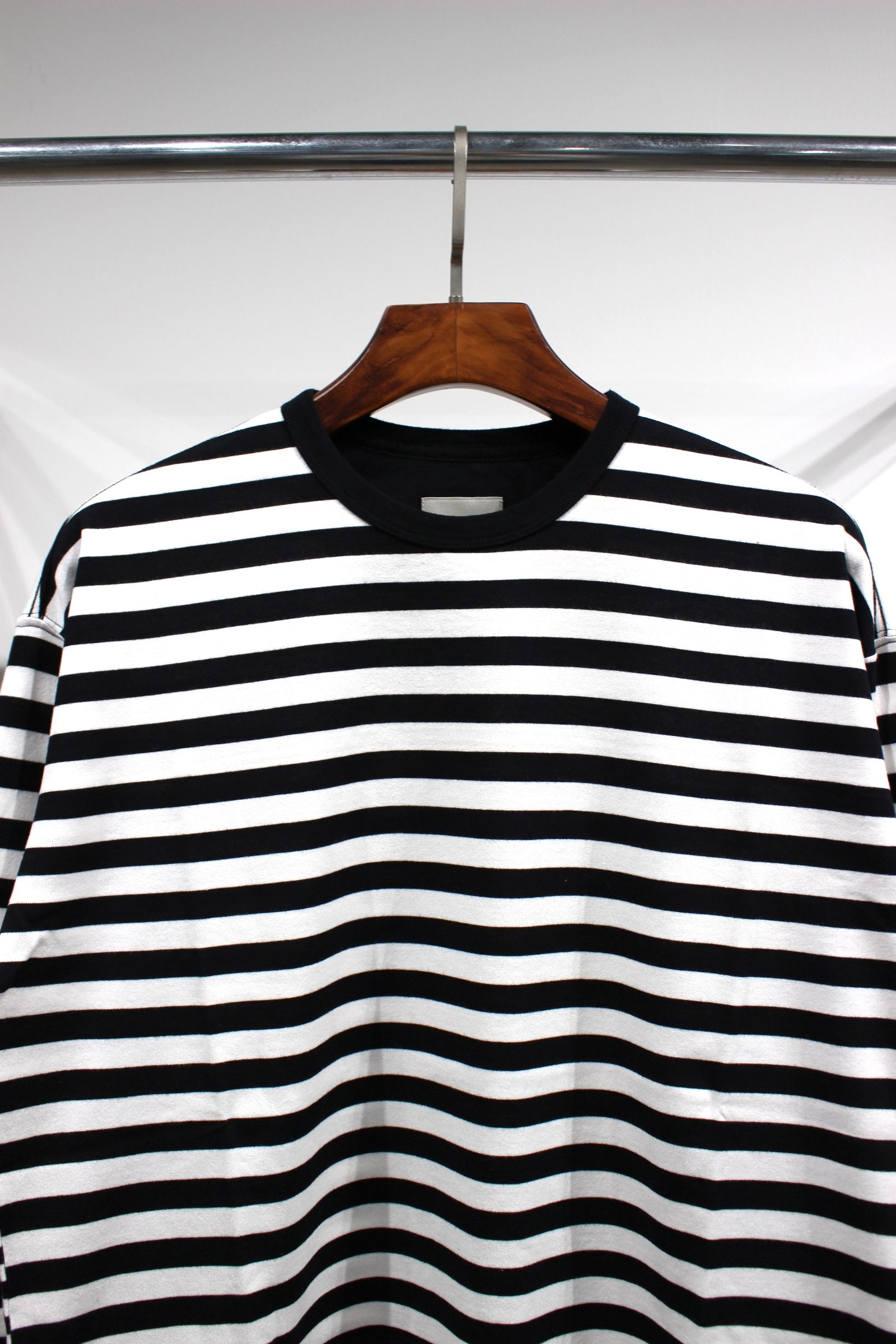 CURLY - DOUBLE BORDER L/S TEE/BLACK-WHITE | NapsNote