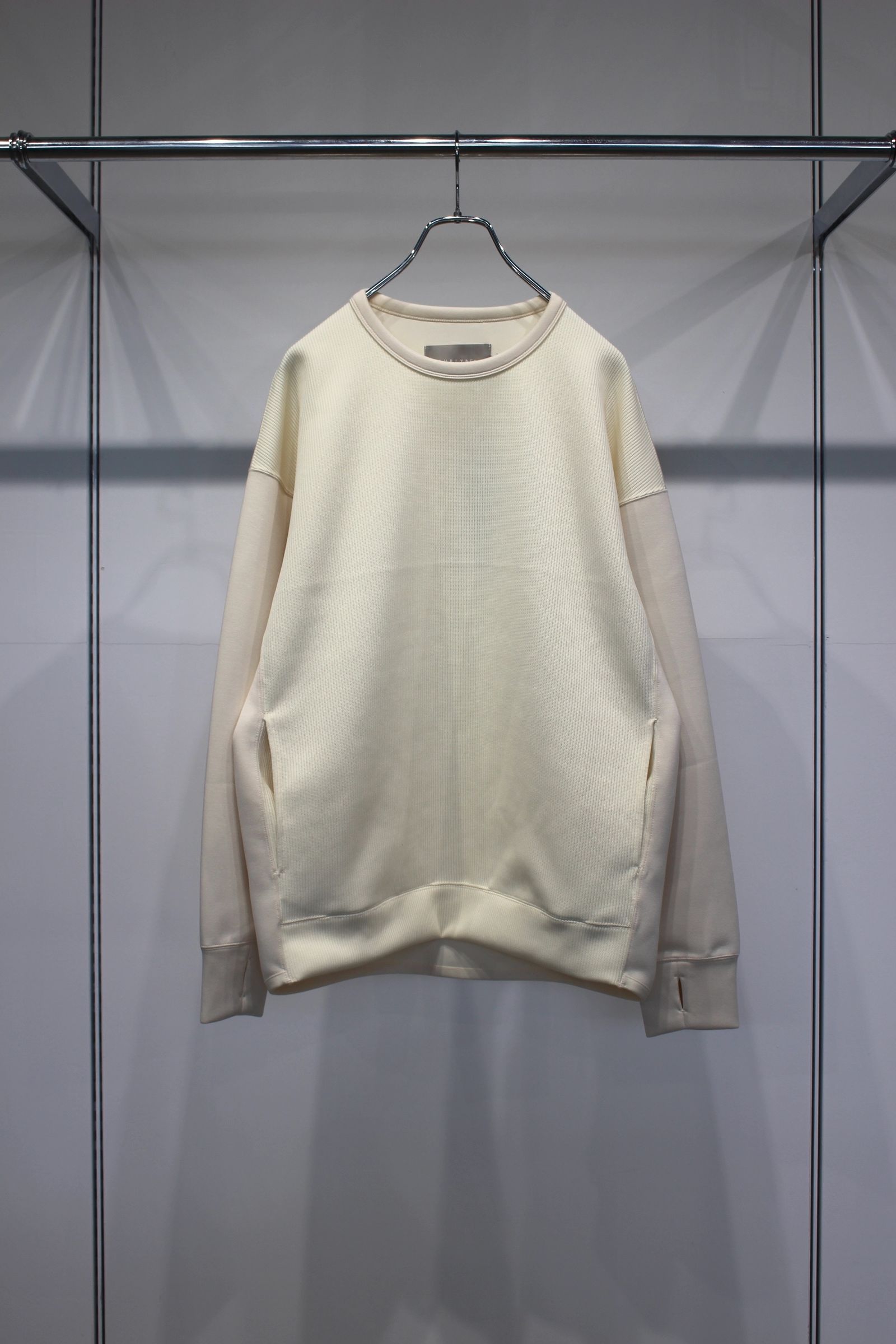 KNIT-COMBI RAYON DOUBLE-KNIT P/O | IVORY | クルーネックプルオーバー