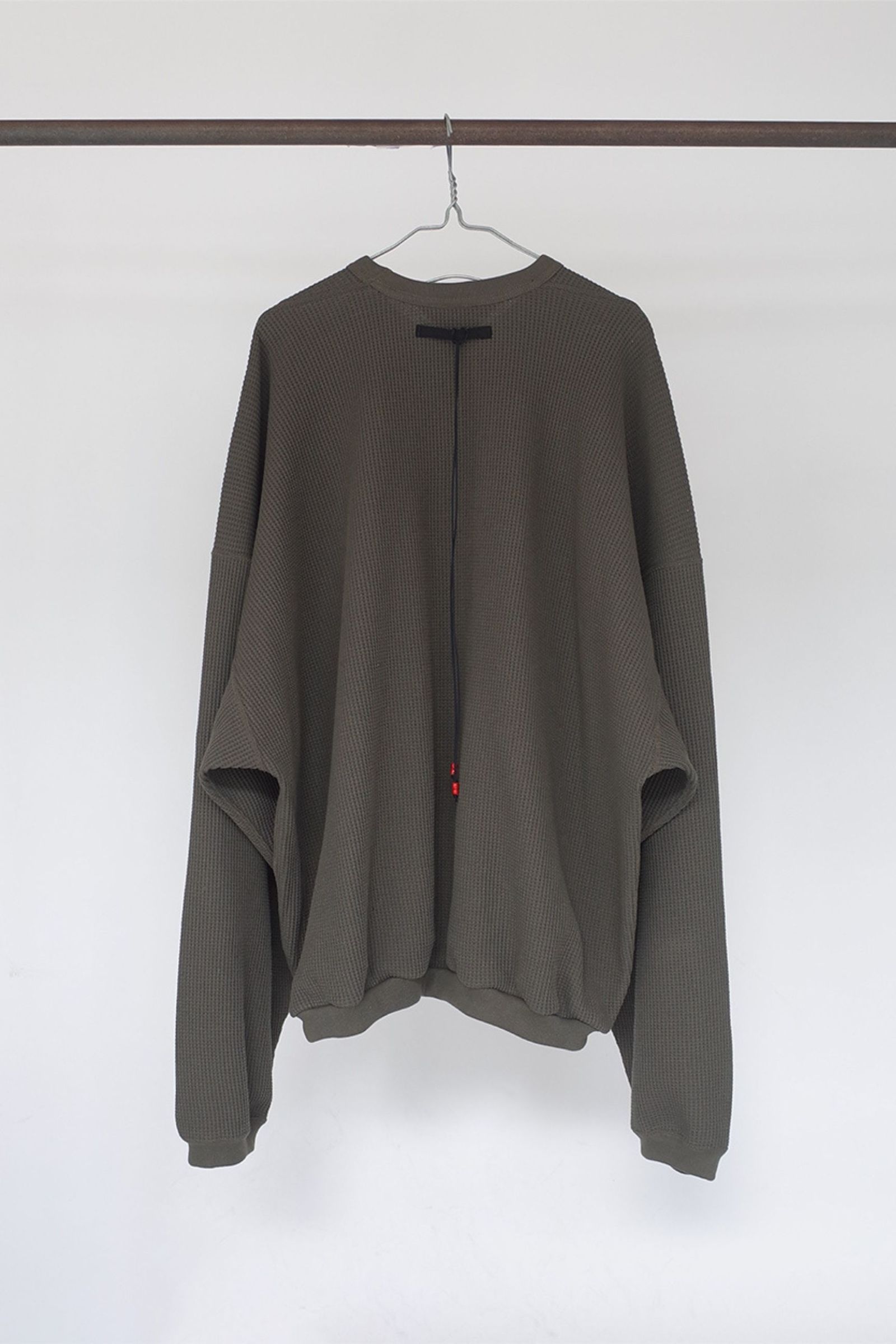 WAFFLE OVERSIZE LS/KAHKI
