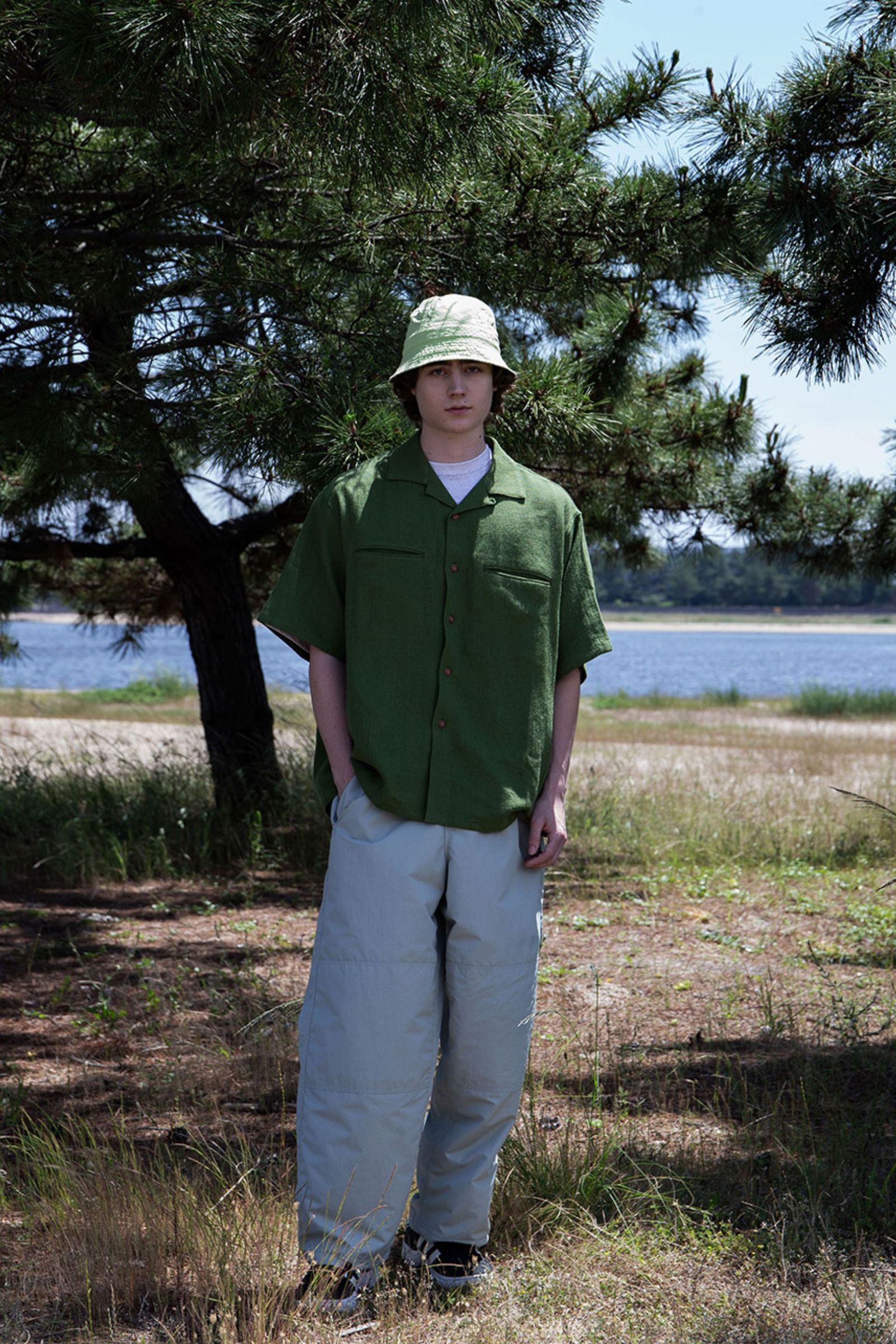 Linen Panama Shirts | GREEN | シャツ