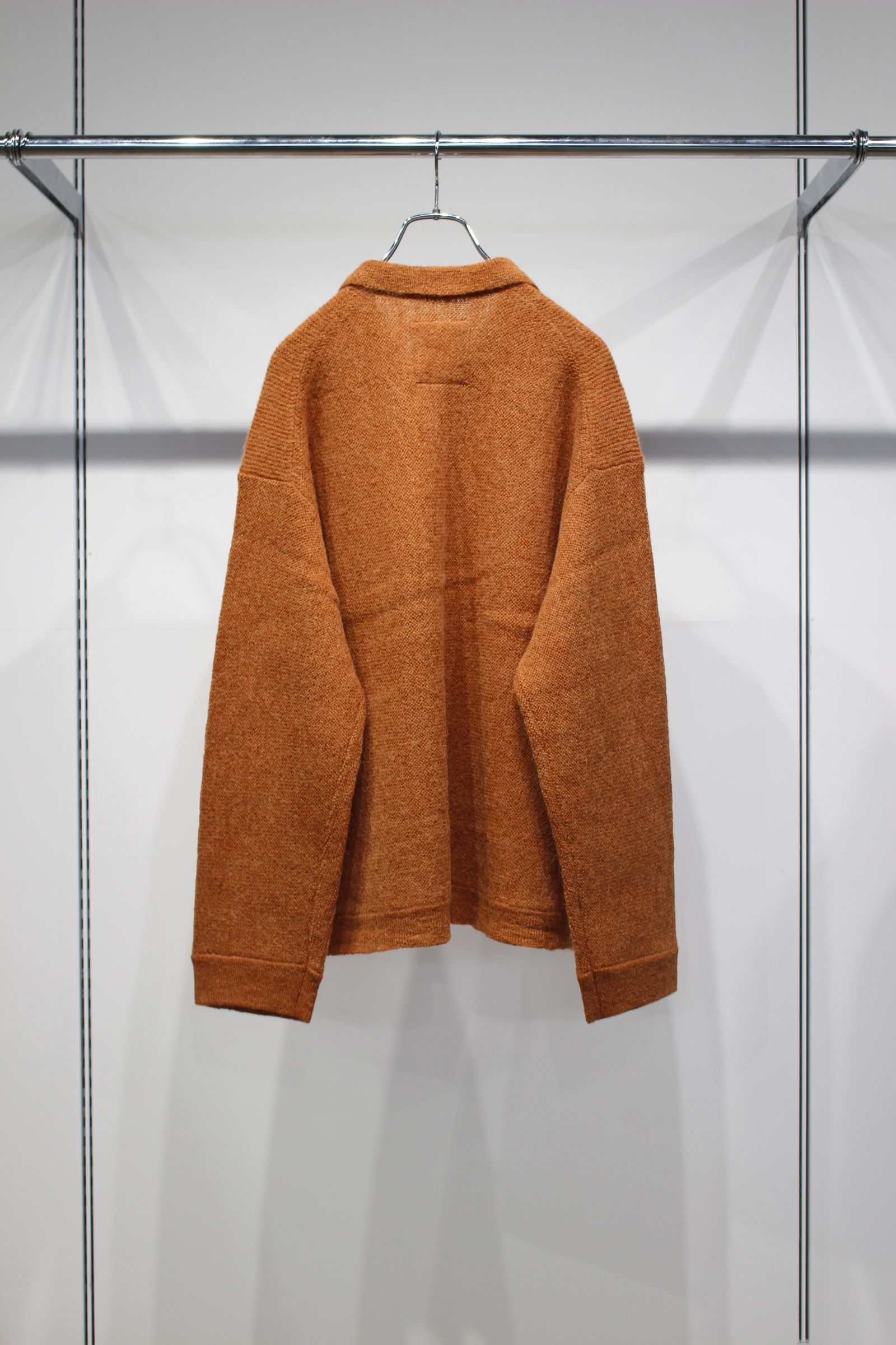 [ラスト1点] KNIT SHIRT | CAMEL | ニットシャツ
