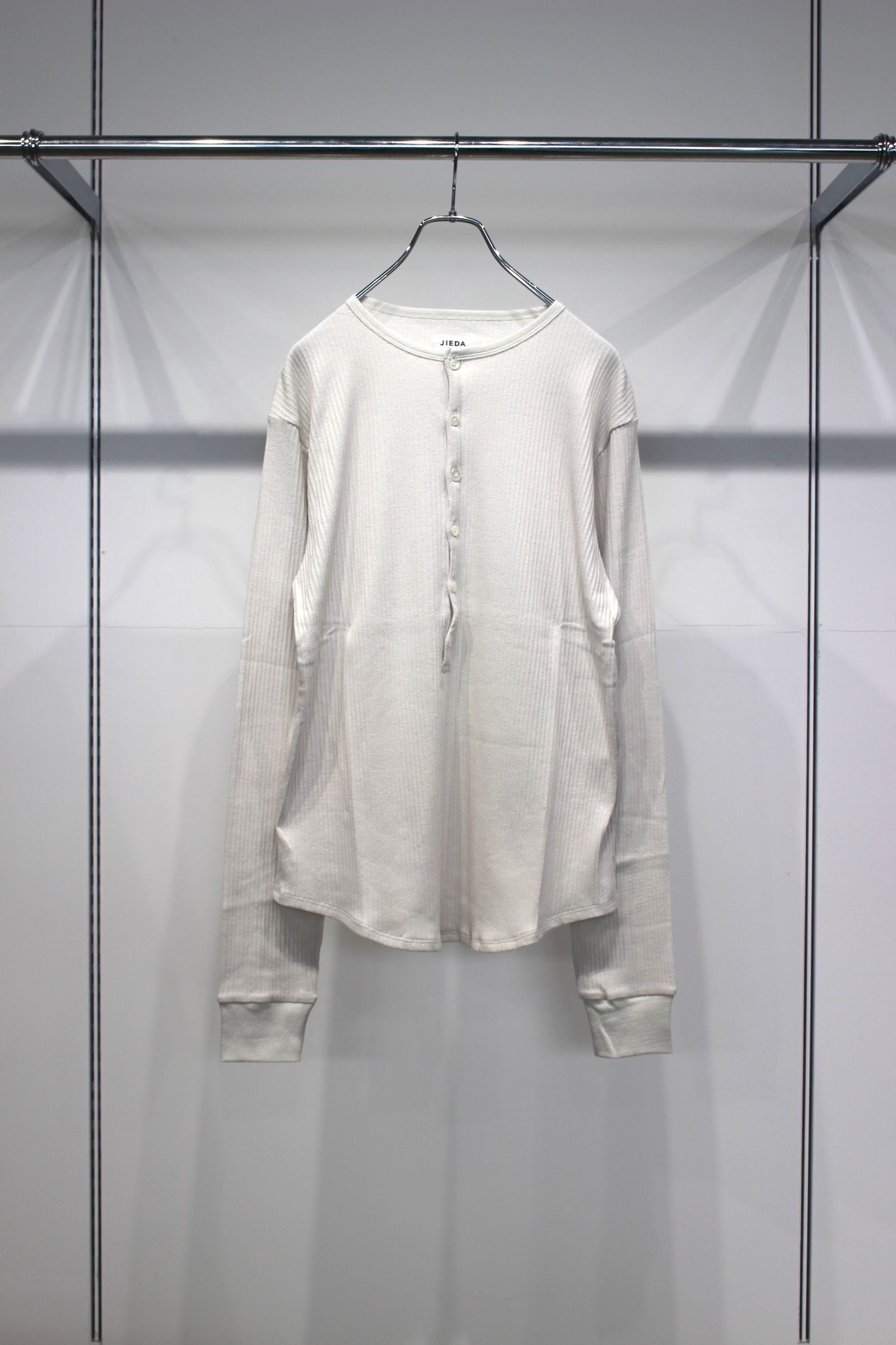 VINTAGE LIGHT RIB HENRY NECK L/S | OFF WHITE | カットソー