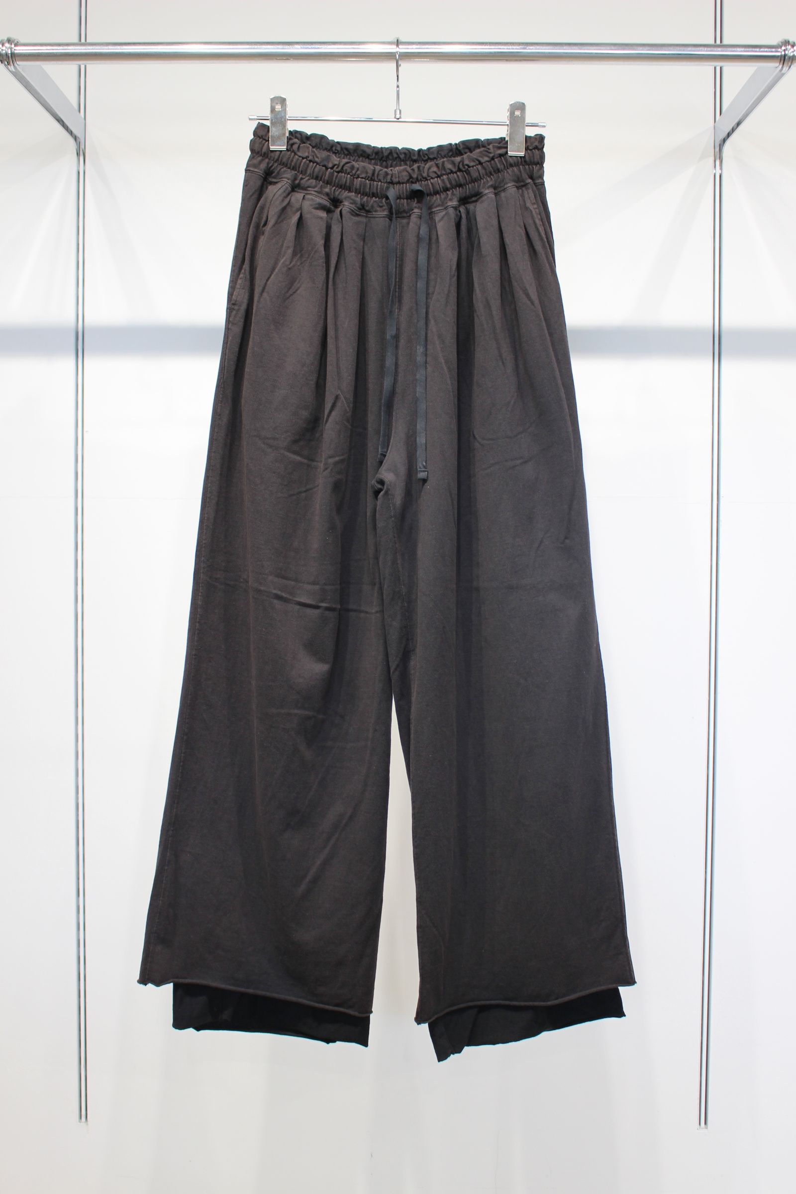 [ラスト1点] DRAPE WIDE EASY CUT SLACKS | BLACK | スラックス
