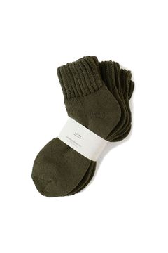 3P Pile Socks | OLIVE | ソックス