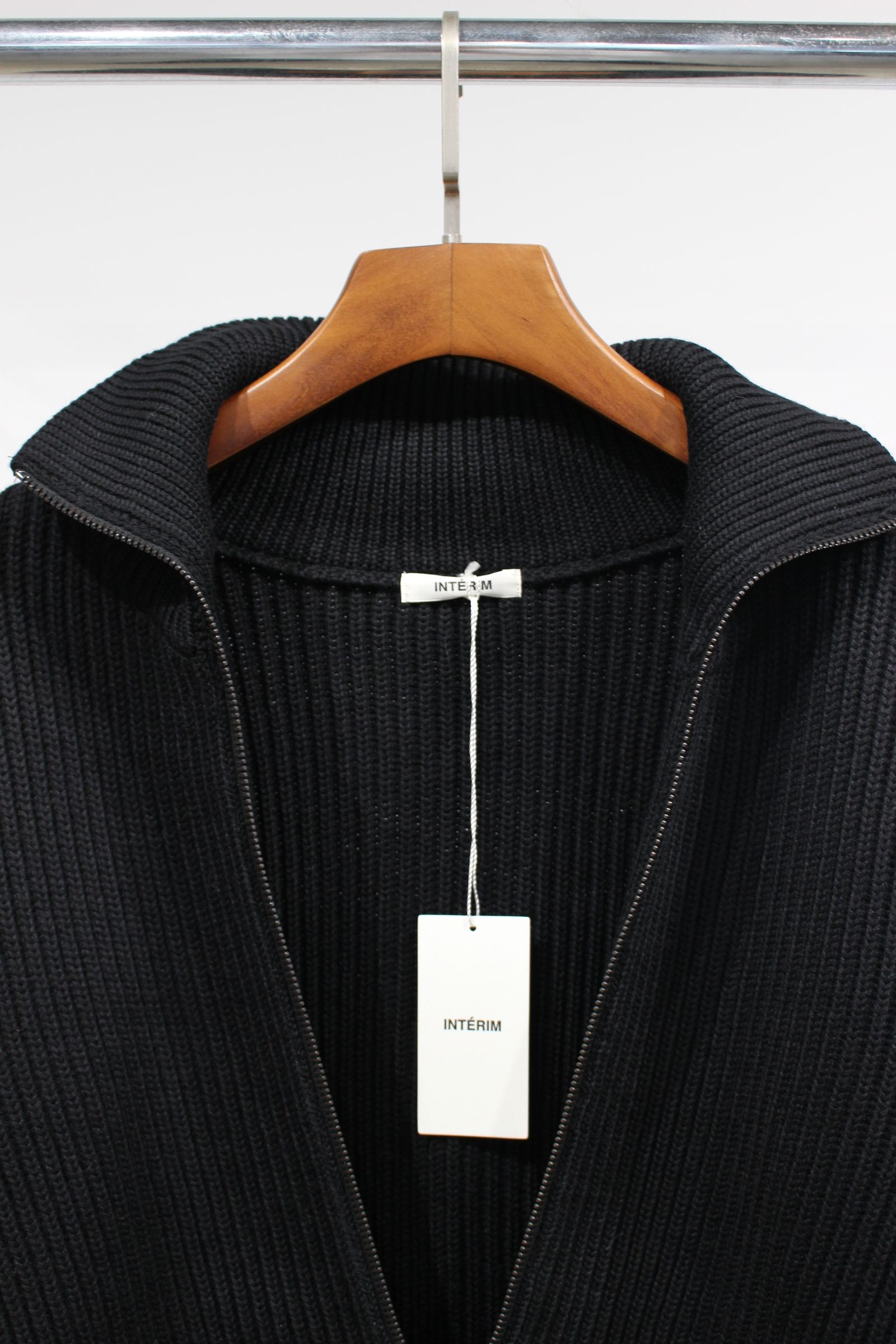 INTERIM - LIMITED HAND FRAMED DRIVERS ZIP KNIT/BLACK | NapsNote