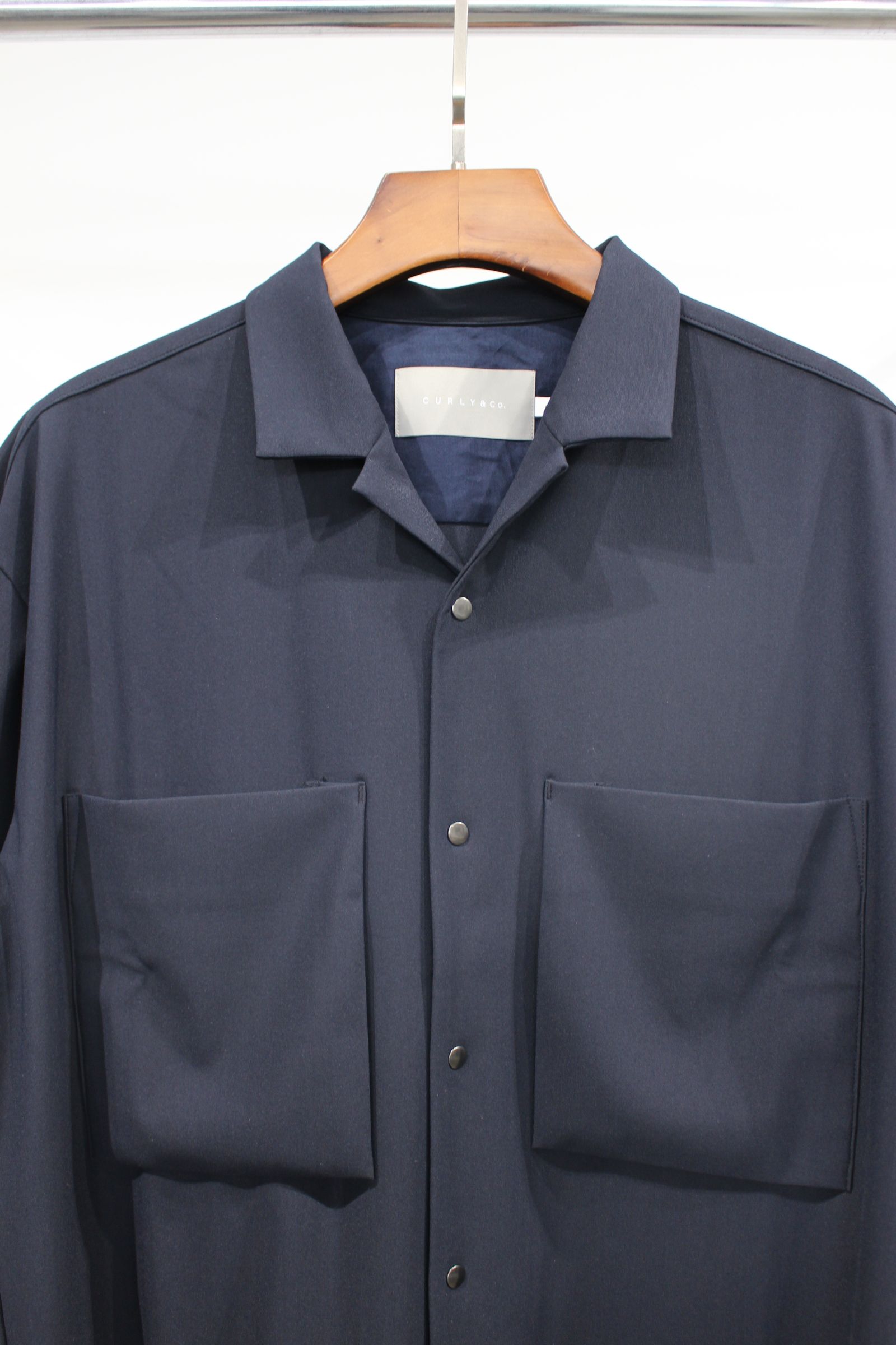 カーリー CURLY ＆ Co. オープンカラーシャツ 半袖 ライトグレー 2 CURLY カーリー 