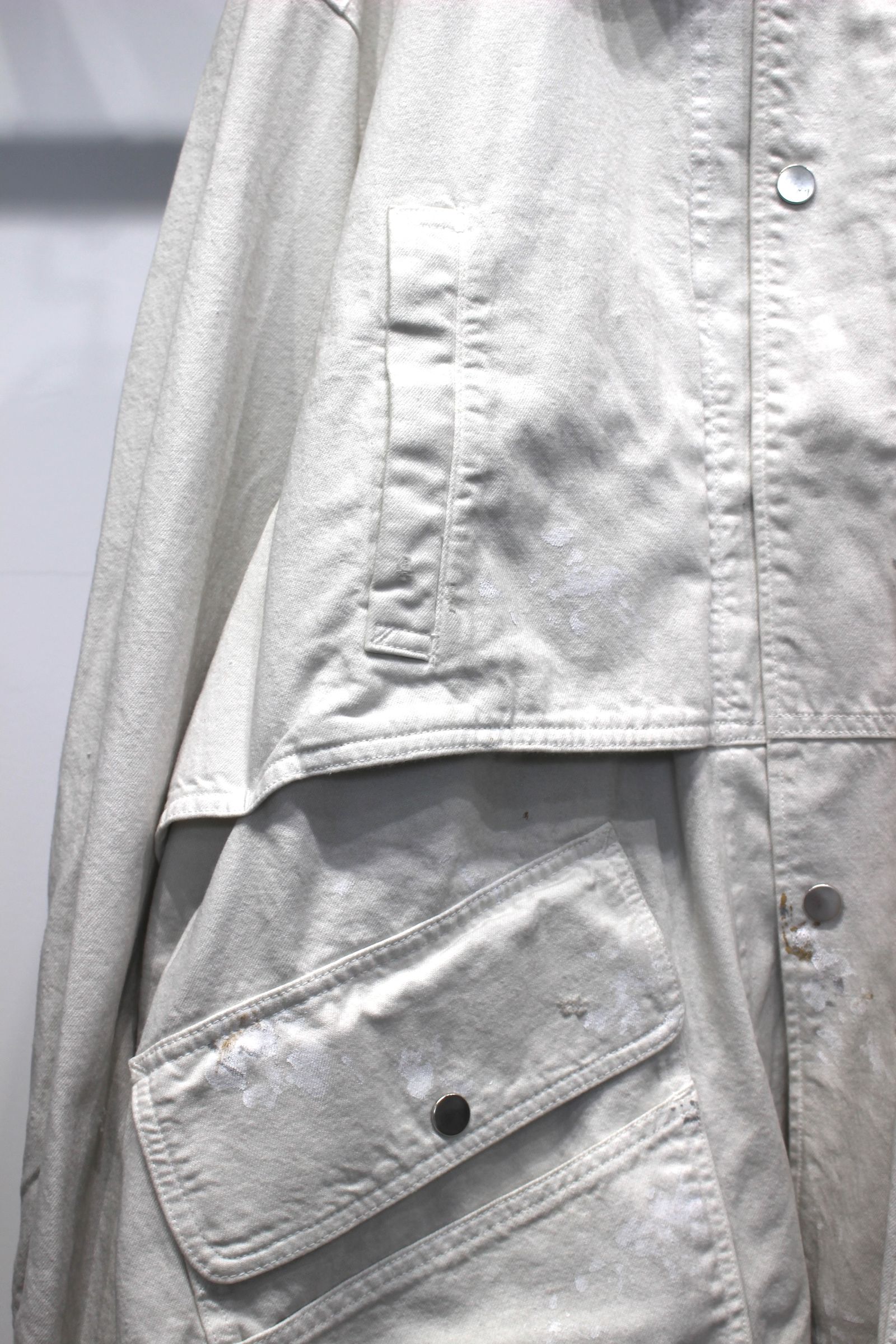 AGING DENIM HALF JACKET | G.WHITE | デニムハーフジャケット