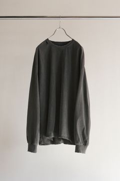 EMBROIDERY DYED LS T-SHIRT（刺繍） | BLACK | カットソー