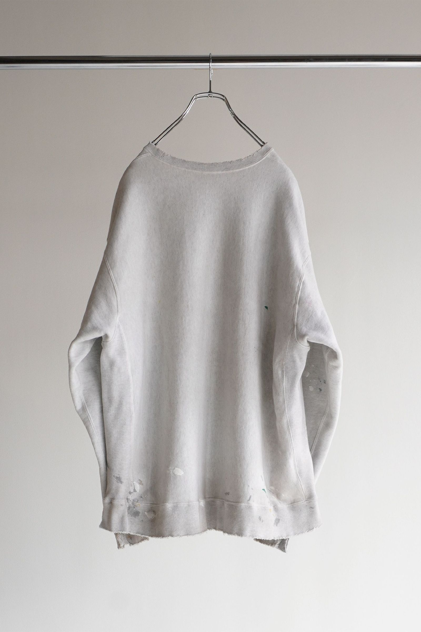 ANCELLM - HAND PAINTING SWEAT SHIRT/ASH GRAY | NapsNote