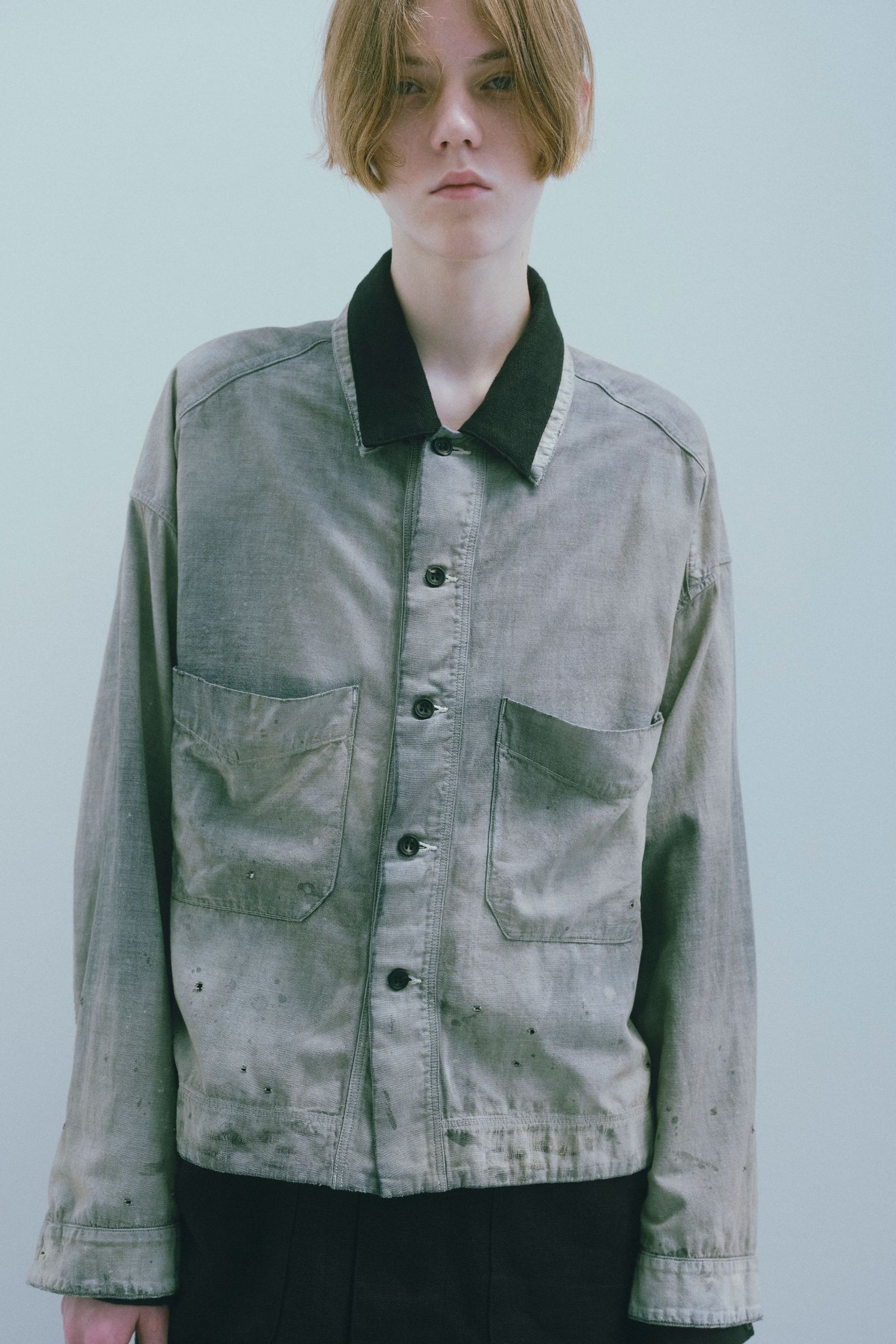 CHAMBRAY SHIRT JACKET | BLACK | シャンブレーシャツジャケット