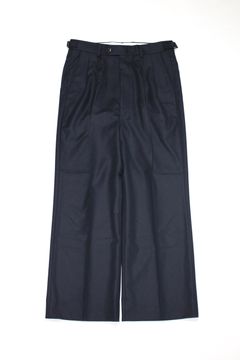 CASHMERE FLANNEL DEEP 2-TUCK SLACKS/スラックス