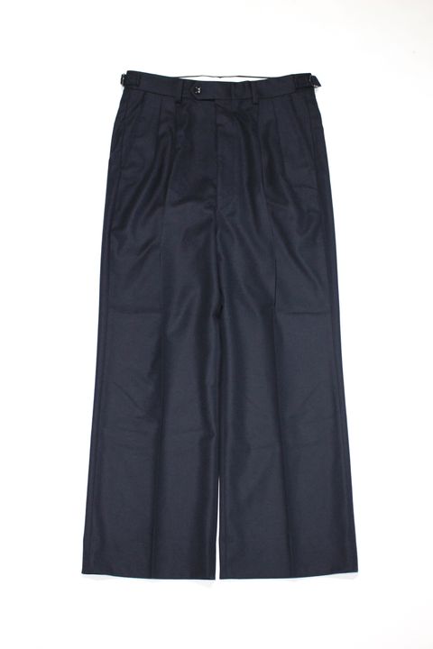CASHMERE FLANNEL DEEP 2-TUCK SLACKS/スラックス