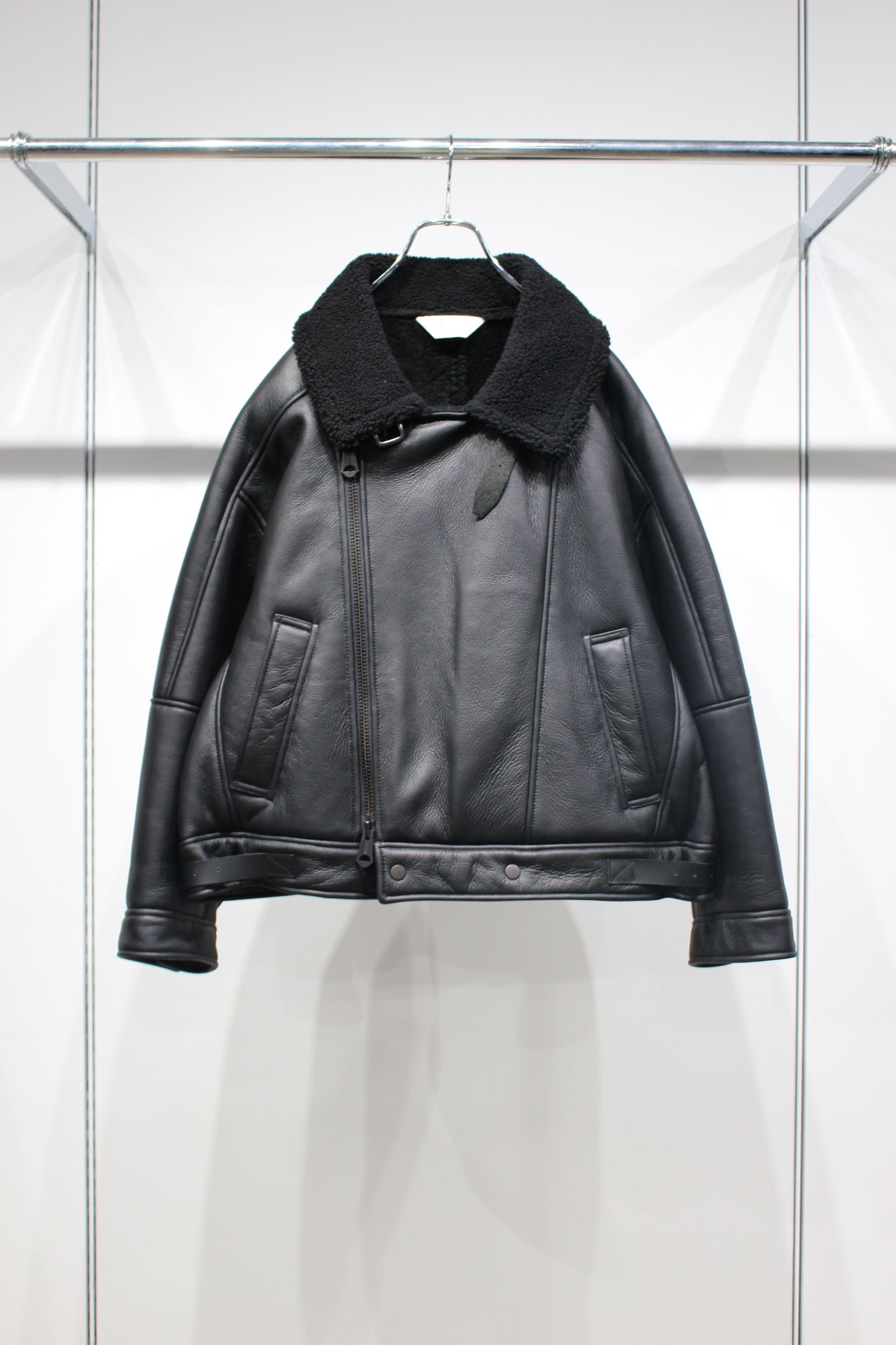 [ラスト1点] MOUTON DOUBLE JACKET | BLACK | ムートンジャケット