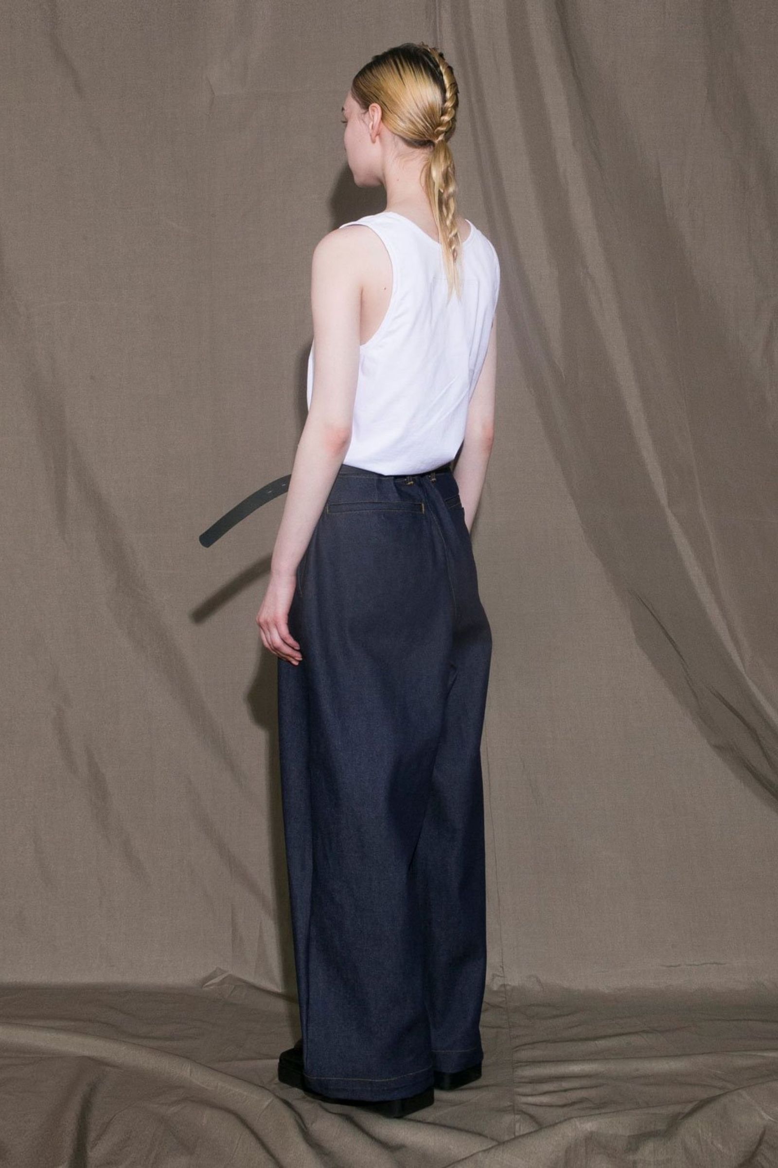 11.5oz DENIM NO TUCK WIDE PANTS/ノータックデニム