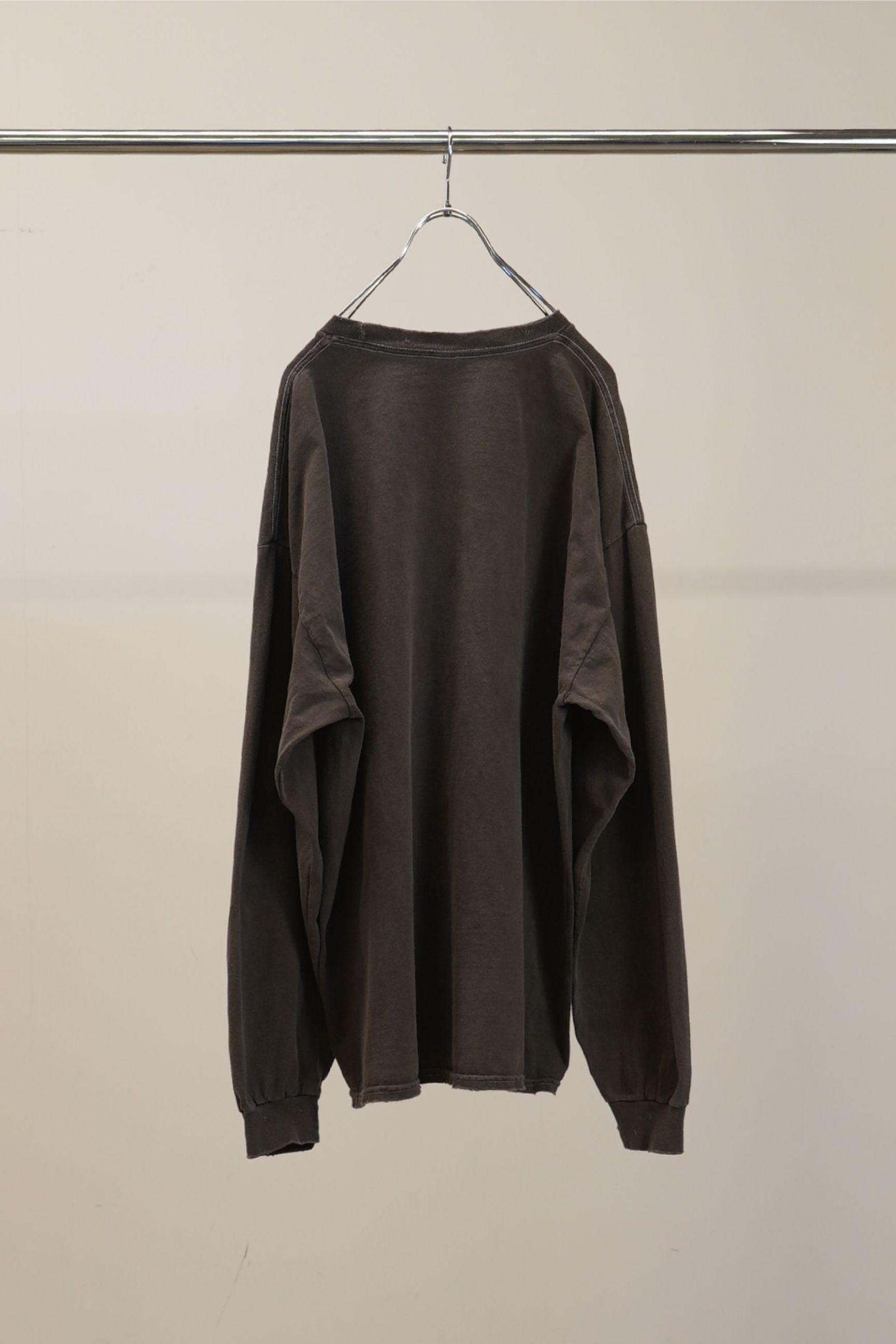 EMBROIDERY DYED LS | BROWN | カットソー