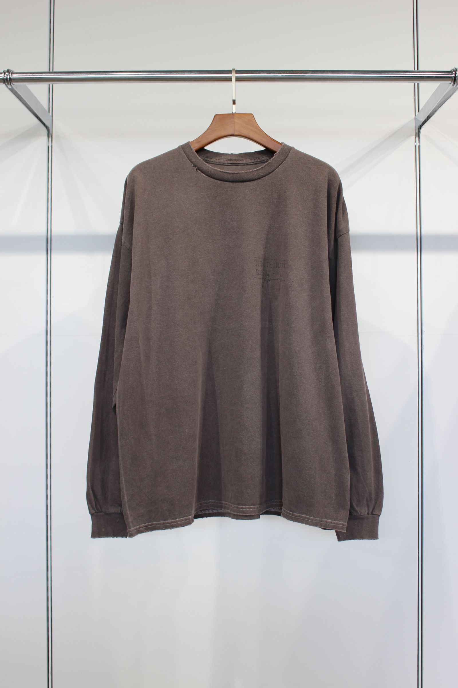 T/RESIDENCE DYED LS T-SHIRT（刺繍・プリント） | BROWN | カットソー