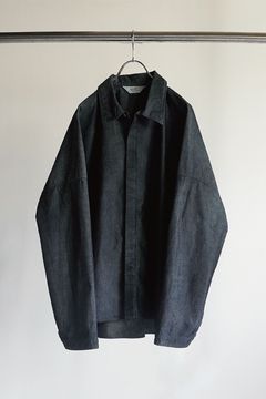 CHANBRAY DRESS LS SHIRT/INDIGO