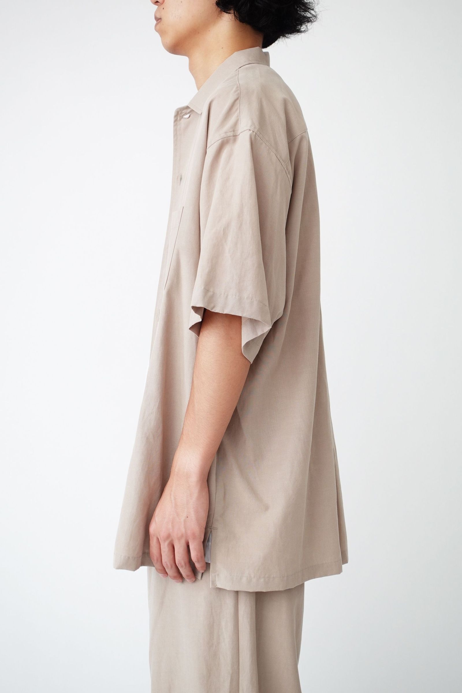 COTTON LINEN S/S OPEN COLLAR SHIRT/オープンカラーシャツ