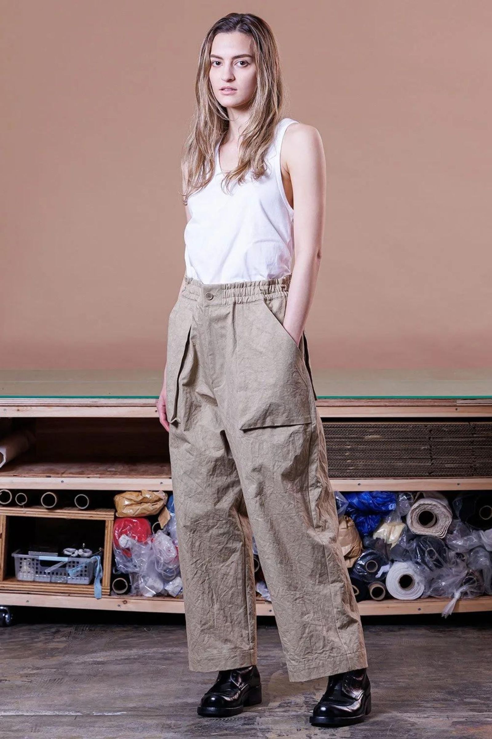 VOAAOV - [ラスト1点] SUN DRYING LIGHT HAND TWIL Wide Tapered