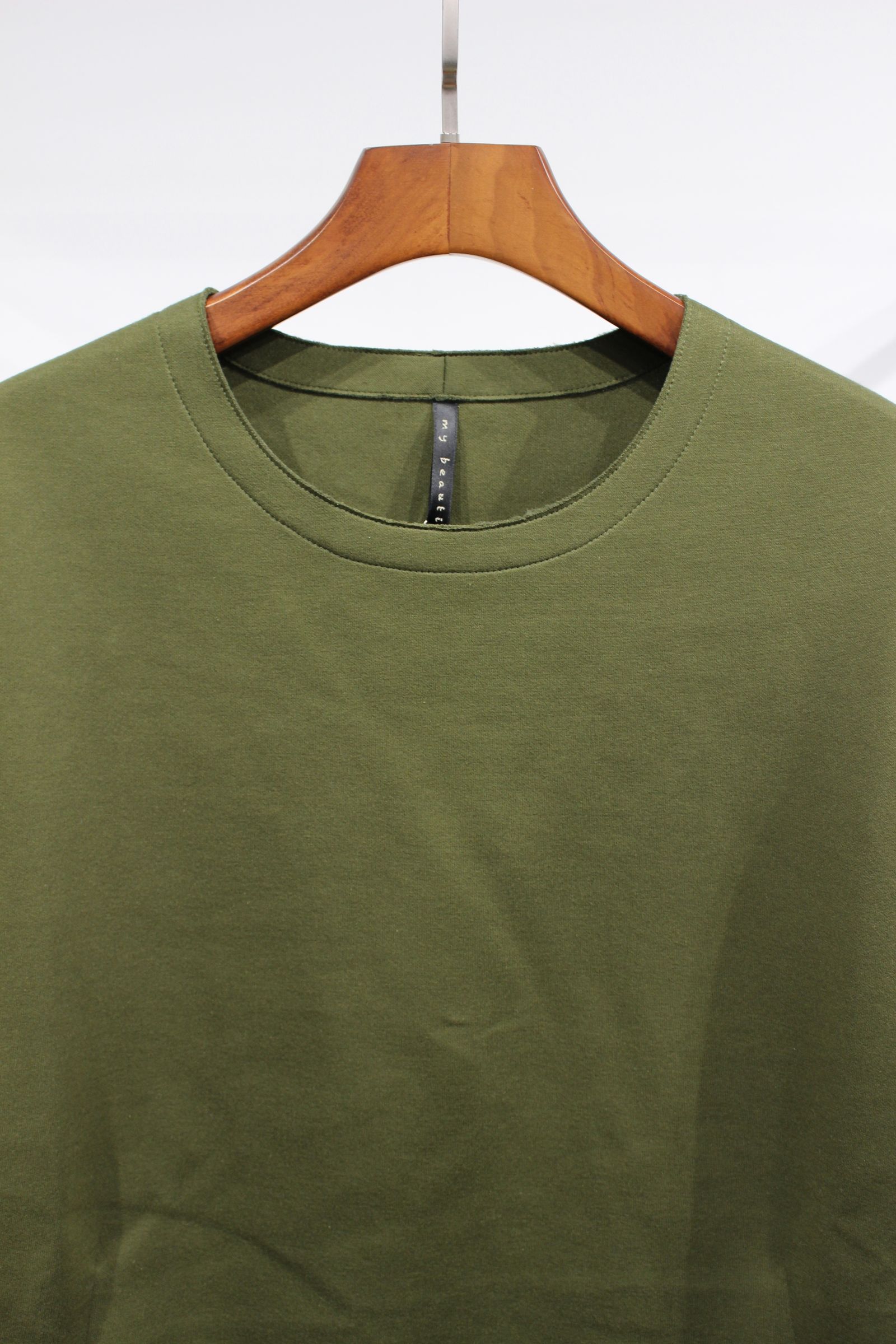 my beautiful landlet - DOUBLE KNIT CREW NECK PULLOVER/OLIVE | NapsNote