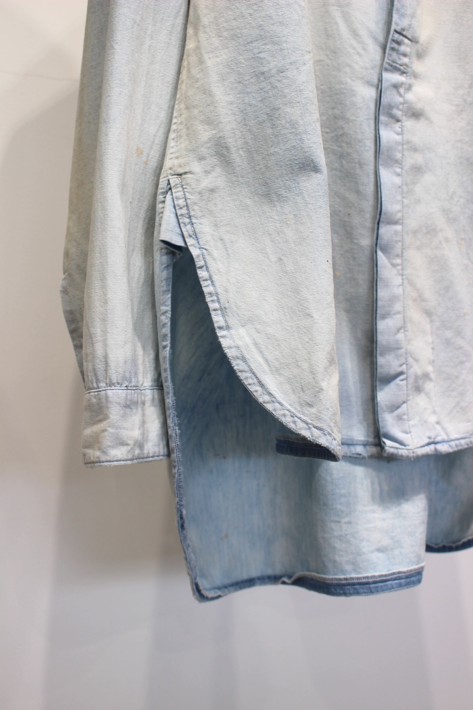 [ラスト1点] AGING CHAMBRAY LONG SHIRT | INDIGO | シャンブレーシャツ