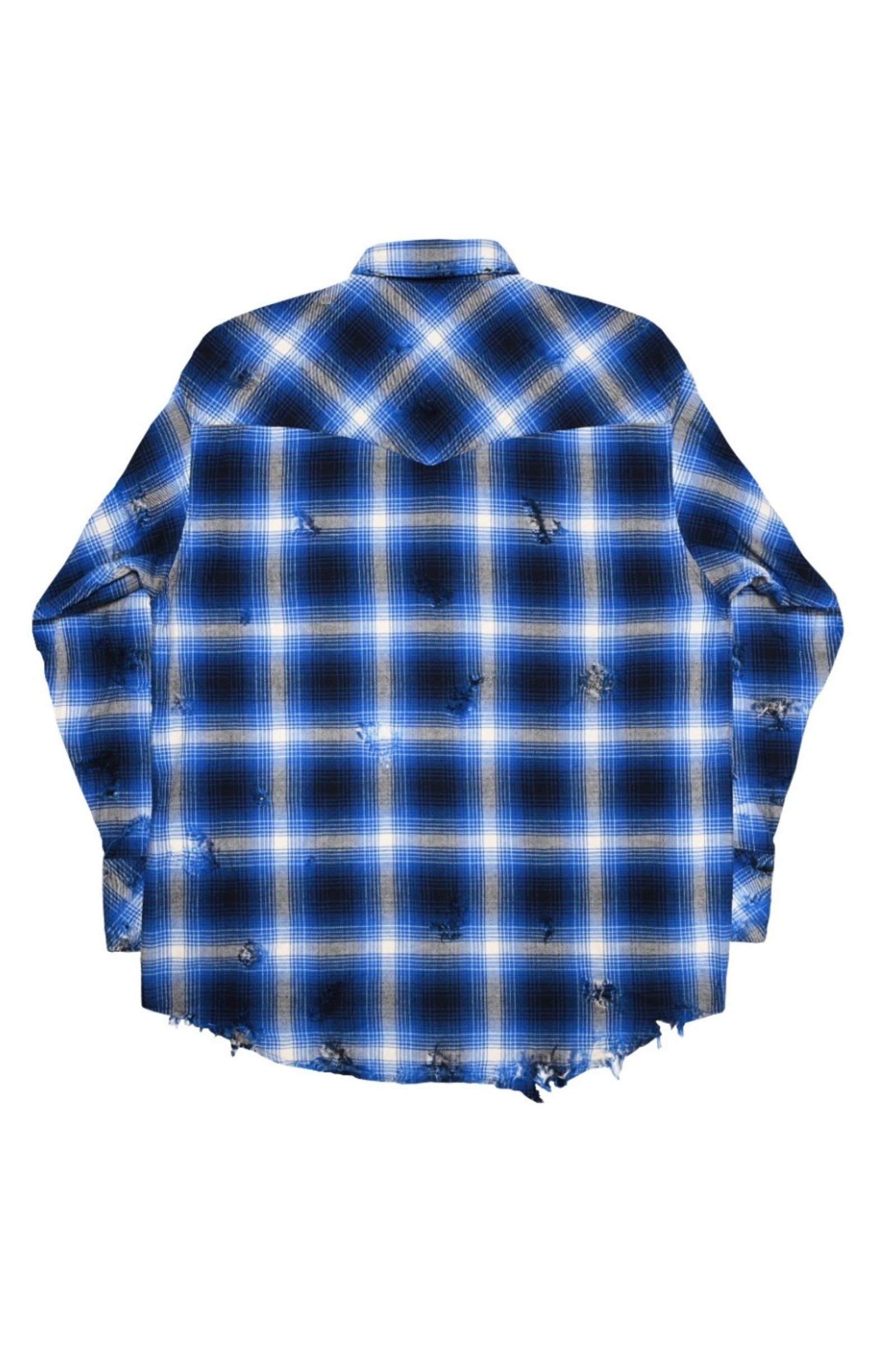 Western shirt/BLUE - M