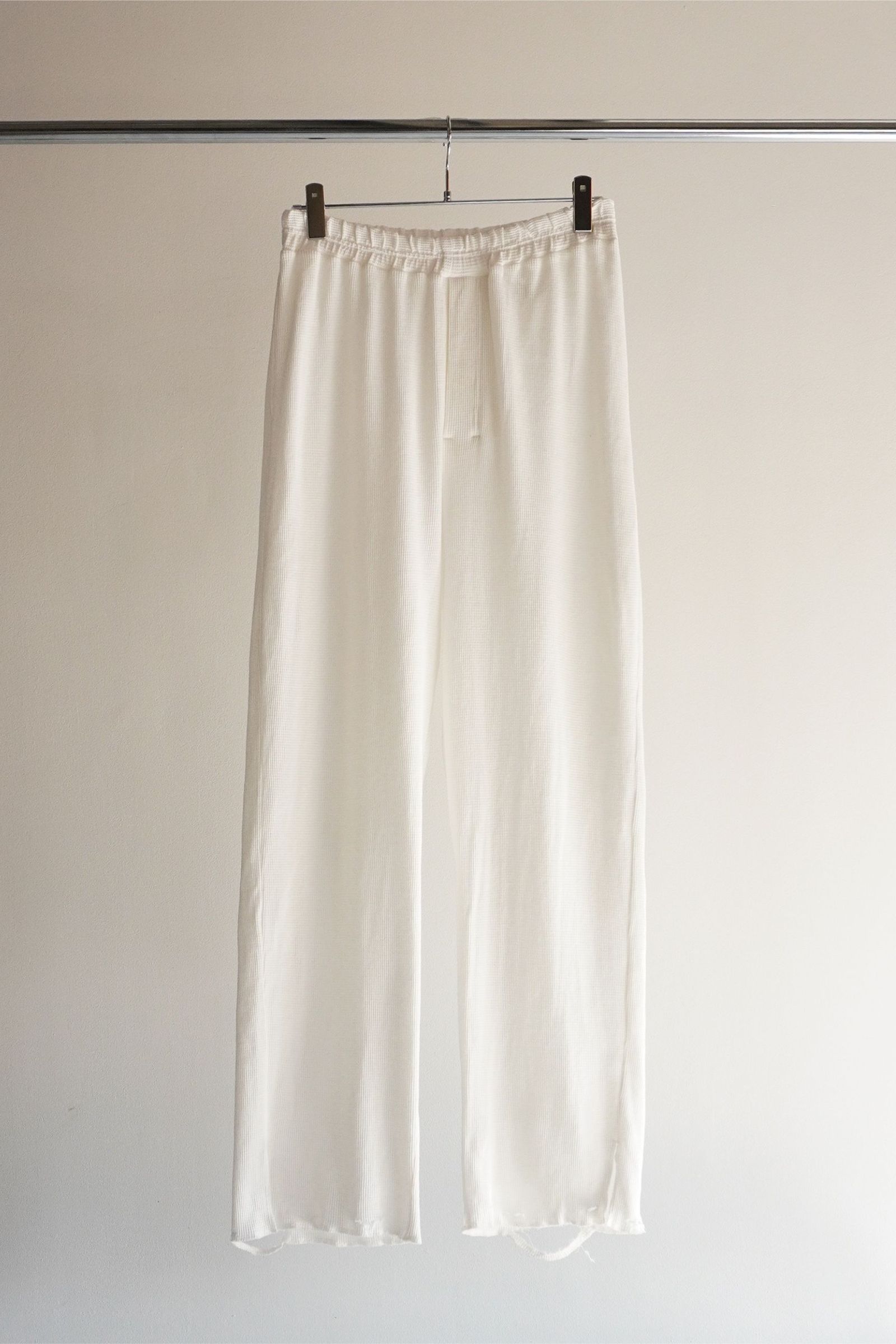 DAMAGE WAFFLE EASY PANTS | WHITE | ワッフルパンツ