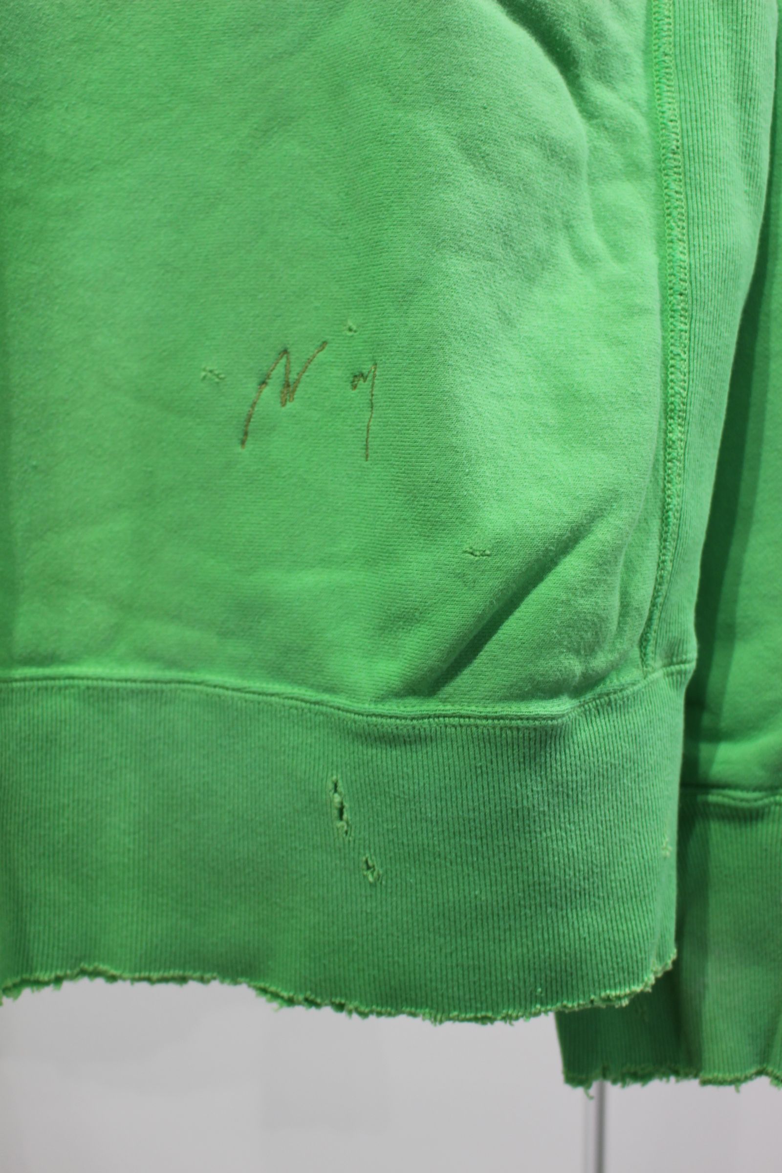 ANCELLM - DYED DAMAGE SWEAT SHIRT/F.BLACK | NapsNote ANCELLM - DYED DAMAGE SWEAT SHIRT/F.BLACK | NapsNote
