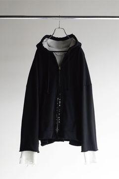 ZIP-UP HOODIE/BLACK