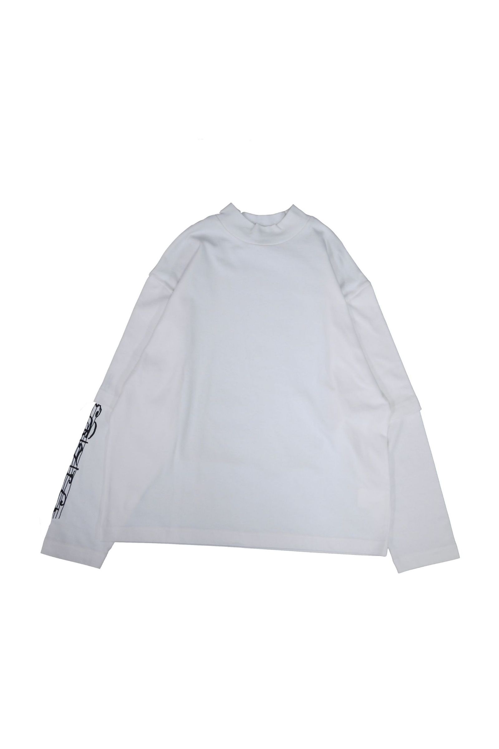 PATCH LAYERED MOC NECK L/S T-SHIRT/カットソー
