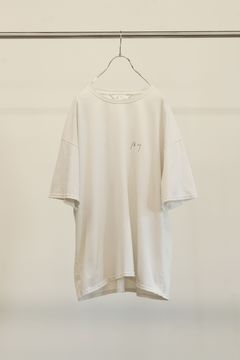 EMBROIDERY DYED T-SHIRT | WHITE | カットソー