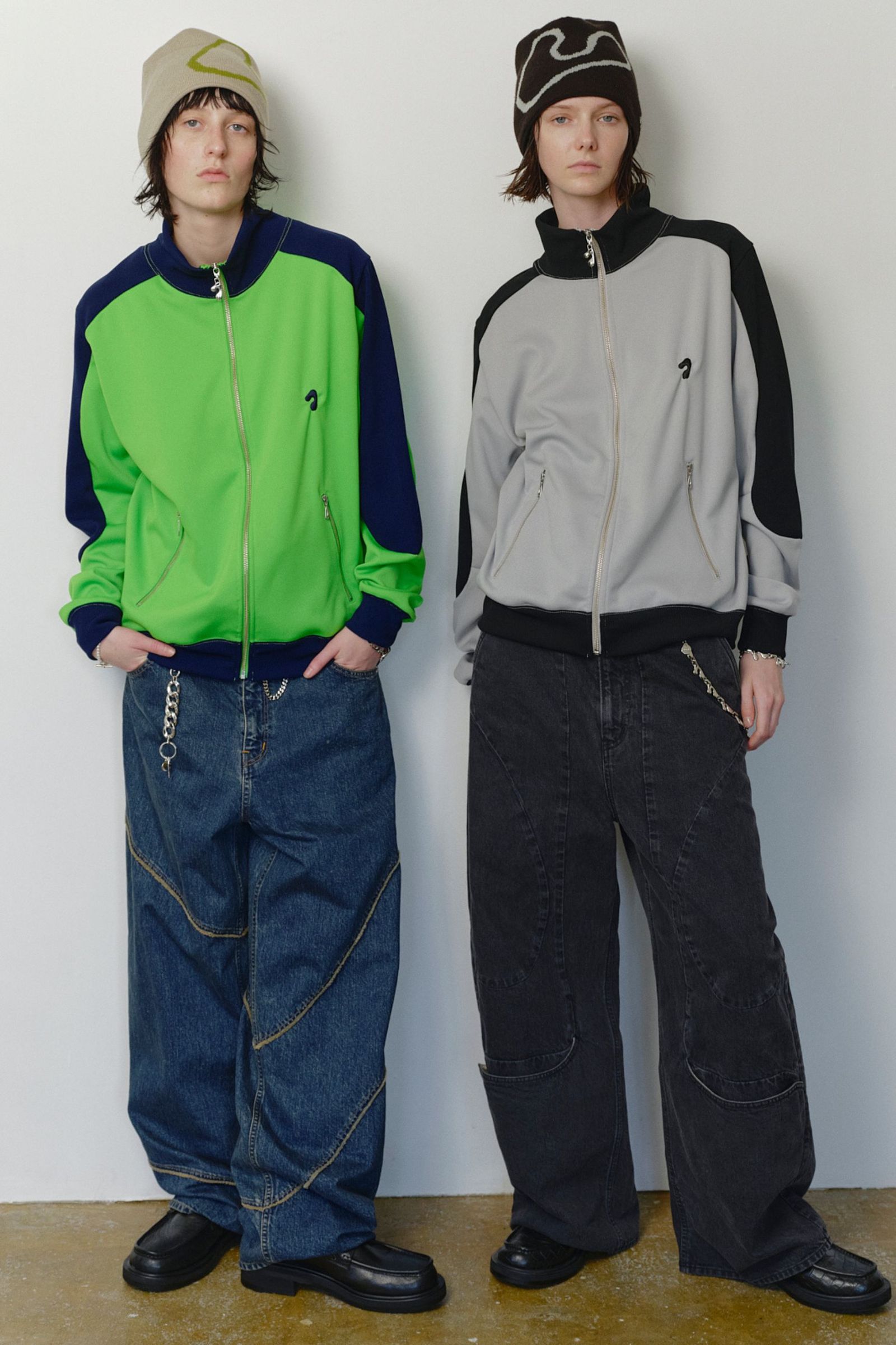 JERSEY TOP | GRAY - BLACK | ジャージ