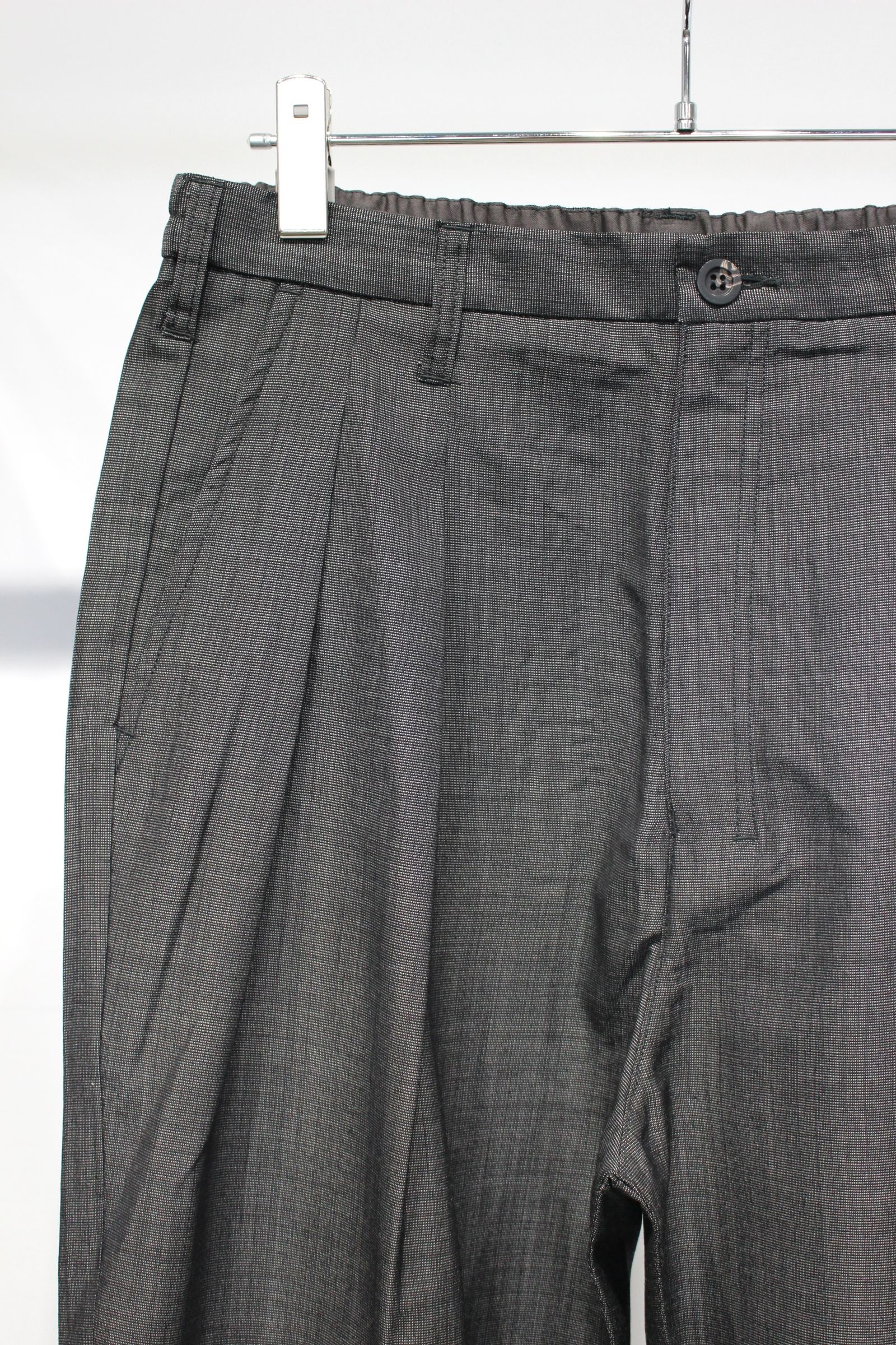 LAYERED TAILORED JACKET | HAKEME WIDE SLACKS | BLACK | セットアップ