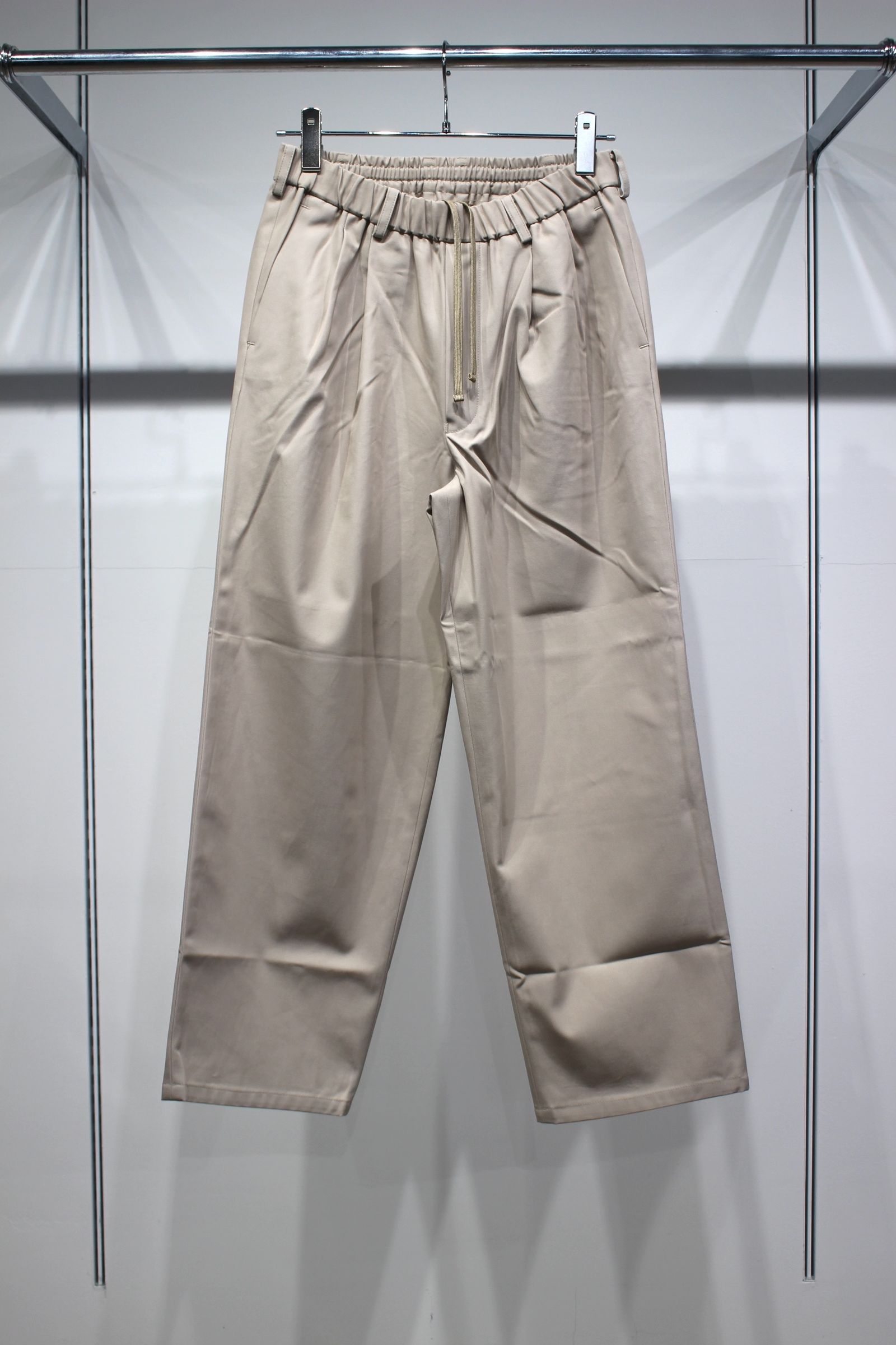 ORGANIC COTTON HIGH  TWIST STANDARD WIDE  PANTS | ECRU | ワイドパンツ