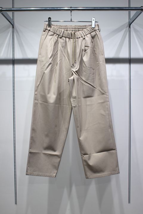 ORGANIC COTTON HIGH  TWIST STANDARD WIDE  PANTS | ECRU | ワイドパンツ