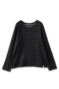 REVERSIBLE CHAIN STITCH KNIT CREW | BLACK - WHITE | ニット