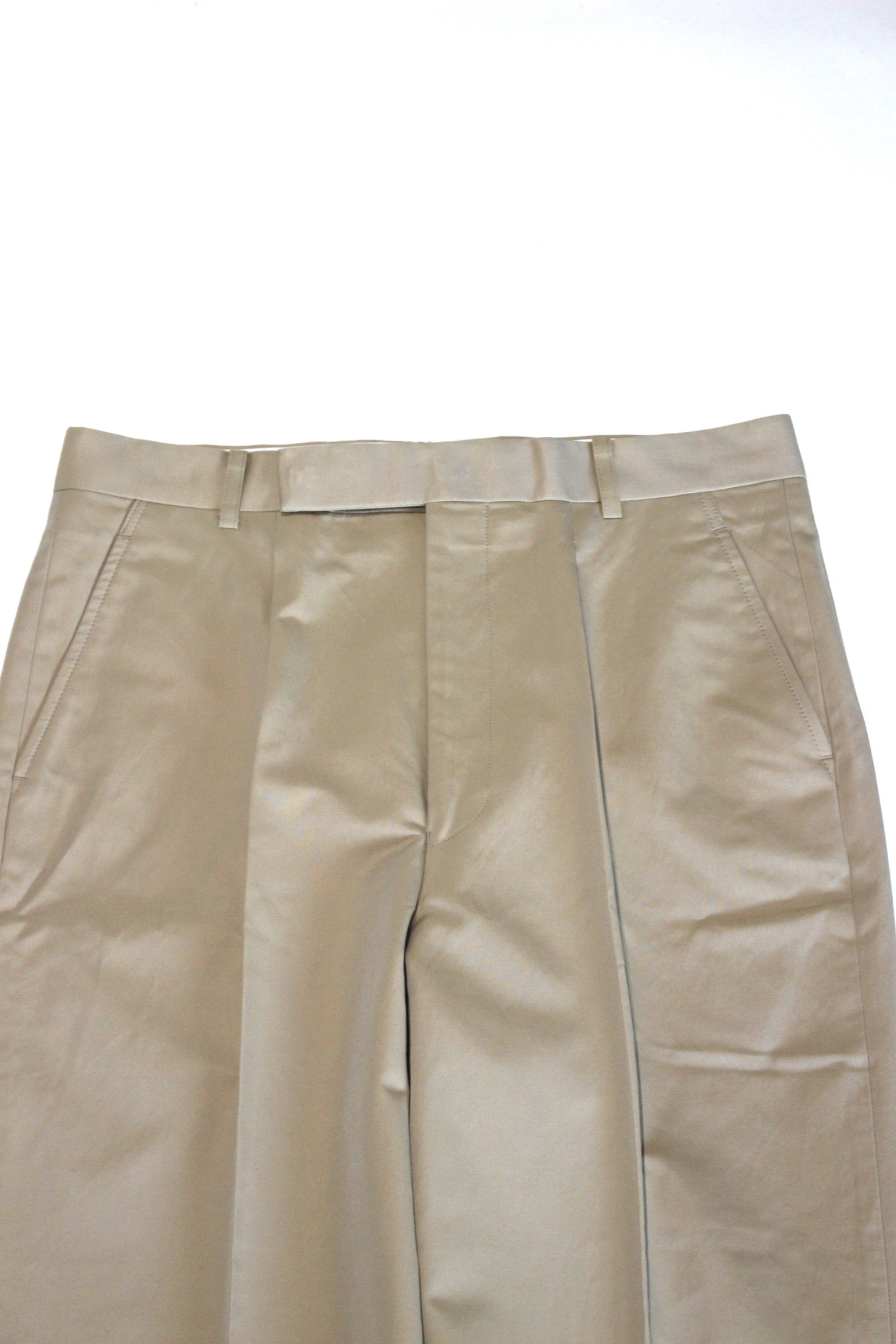 HIGH-COUNT VENTILE 1-TUCK SLACKS/テーパードスラックス