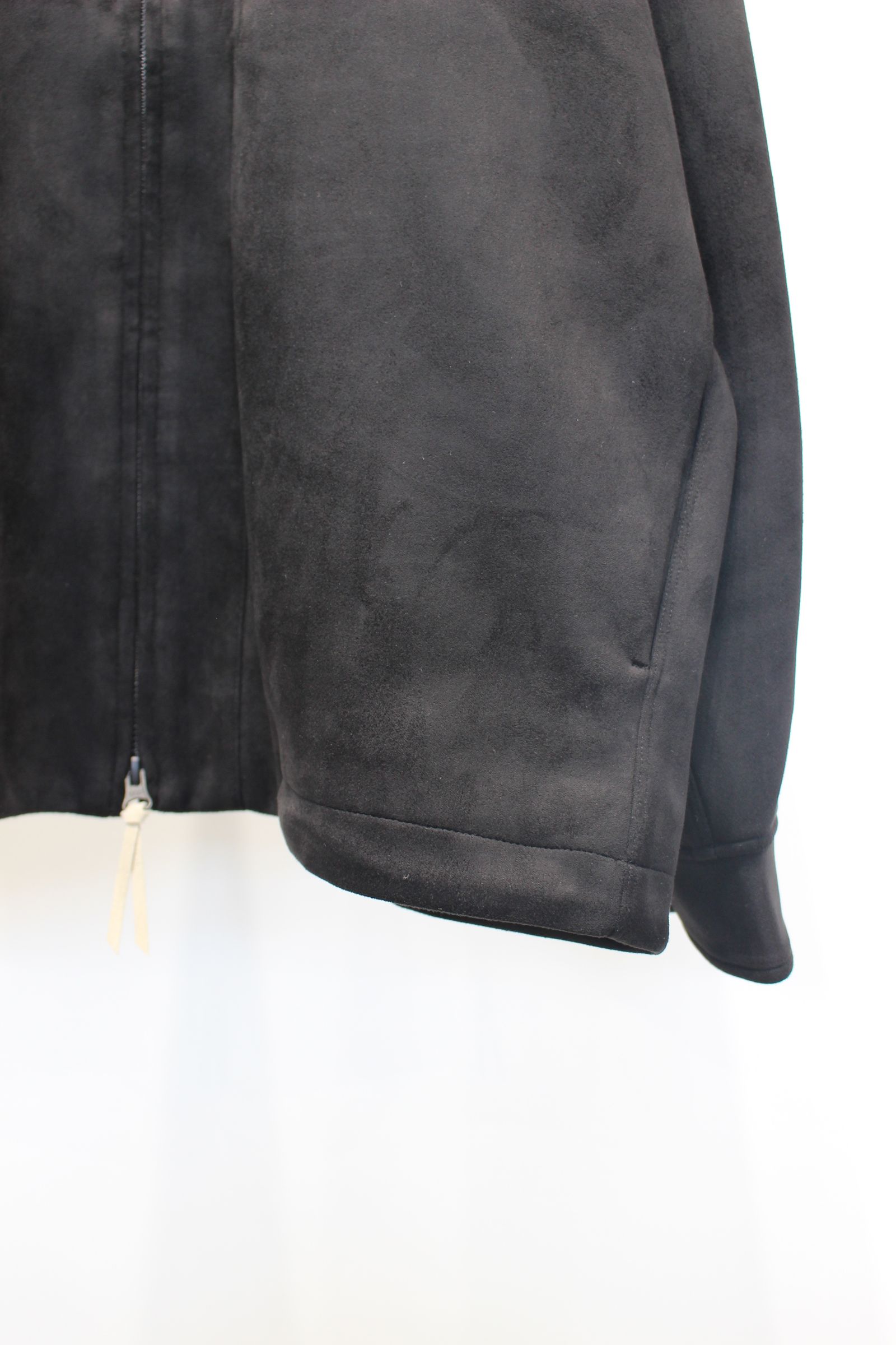 KNIT SUEDE ZIP-UP BLOUSON | BLACK | ジップアップブルゾン