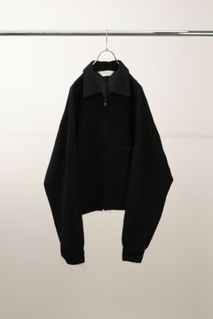 SHRINK WOOL SHORT ZIPUP SHIRT JACKET | BLACK | ショートジャケット