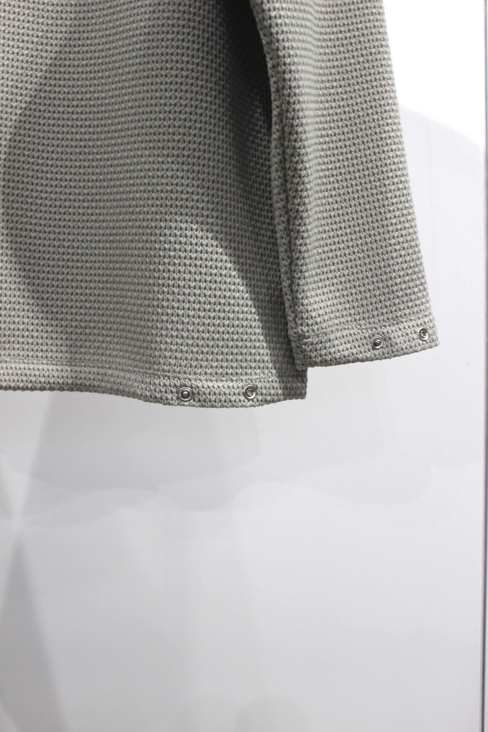 HONEYCOMB KNIT ZIP-UP CARDIGAN | LIME BEIGE | カーディガン
