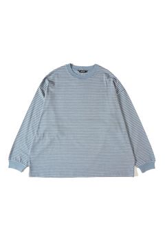 BORDER WIDE L/S T-SHIRT | BLUE | カットソー
