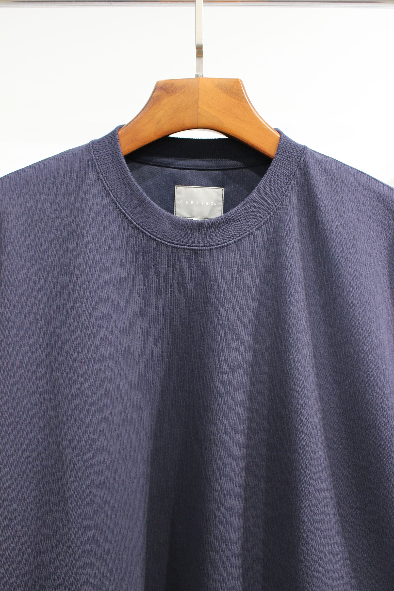 [ラスト1点] CRAPE DOUBLE-KNIT TEE L/S | NAVY | カットソー