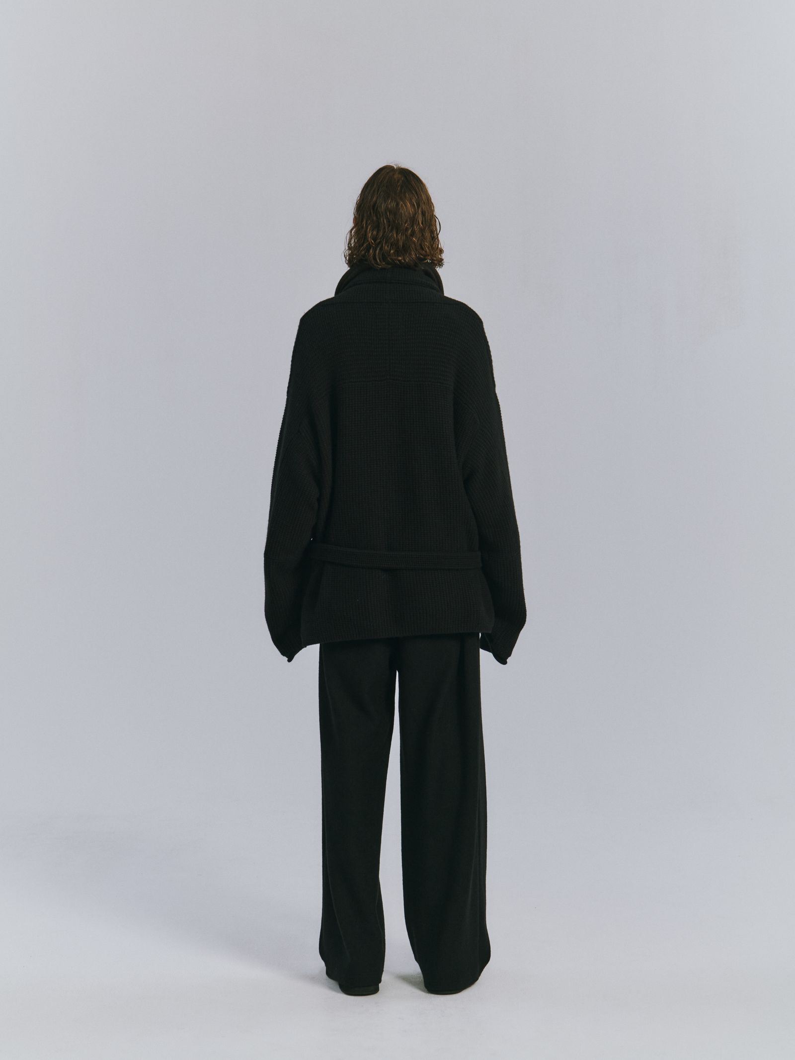 WOOL CUT SLACKS | BLACK | スラックス