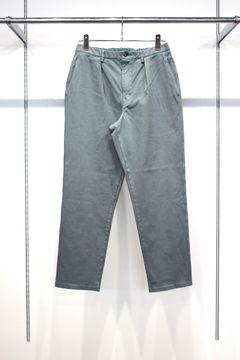KNIT DENIM 1 TUCK EZ TAPERED SLACKS | STEEL GRAY | ニットデニム