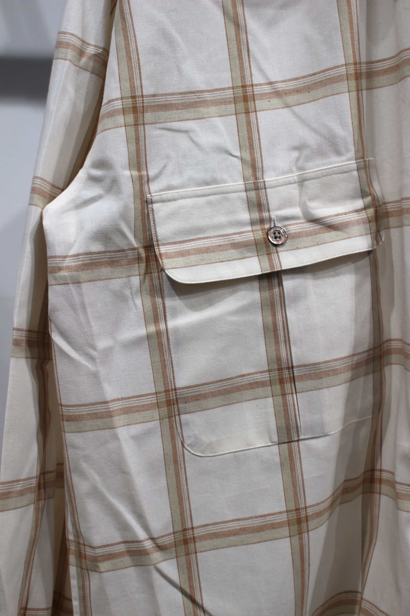HYPER BIG ORGANIC CHECK GATHER  SHIRT/チェックシャツ
