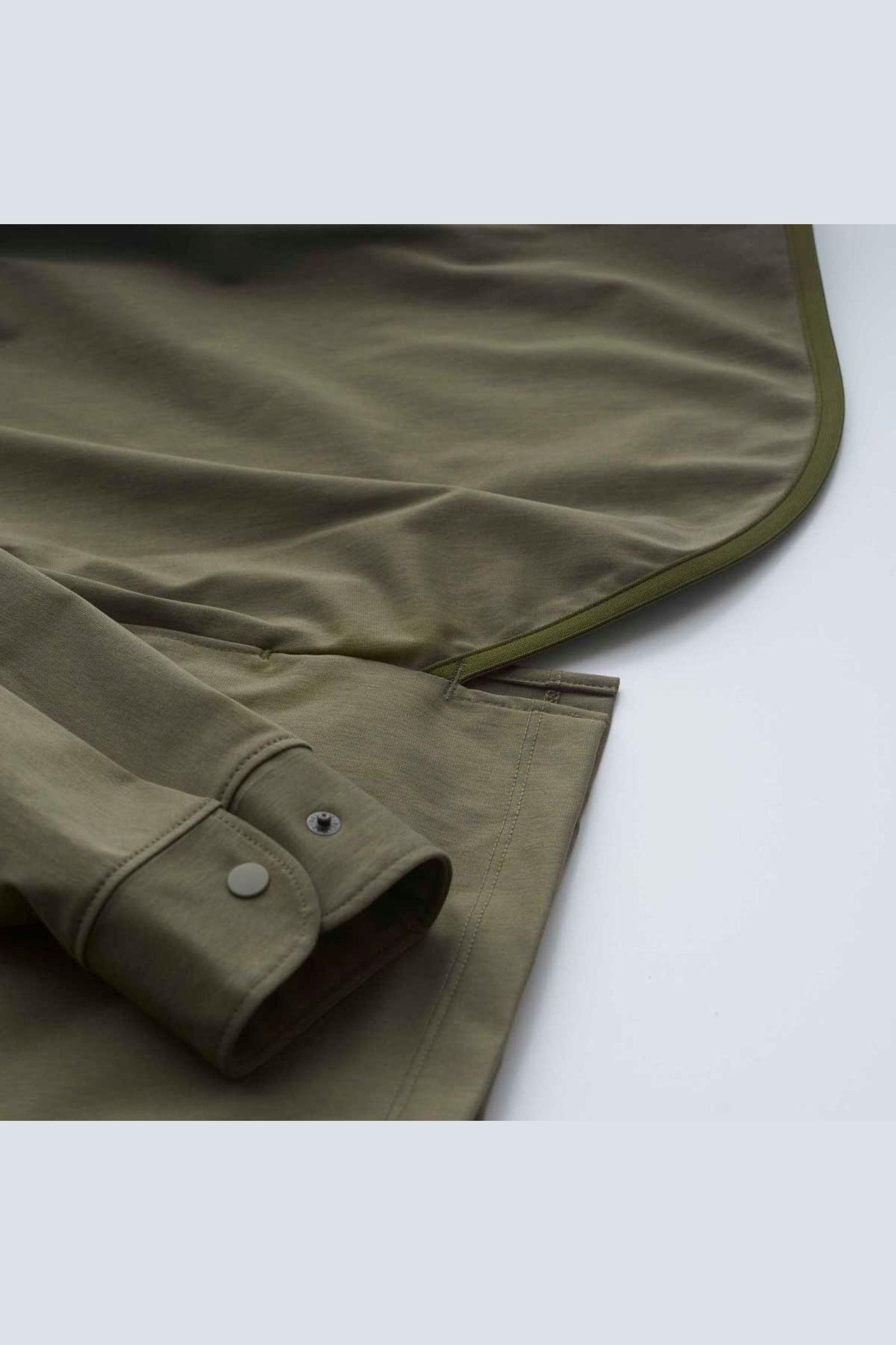 CURLY - WARP KNIT HOODED SHIRT JACKET | OLIVE | シャツ | NapsNote